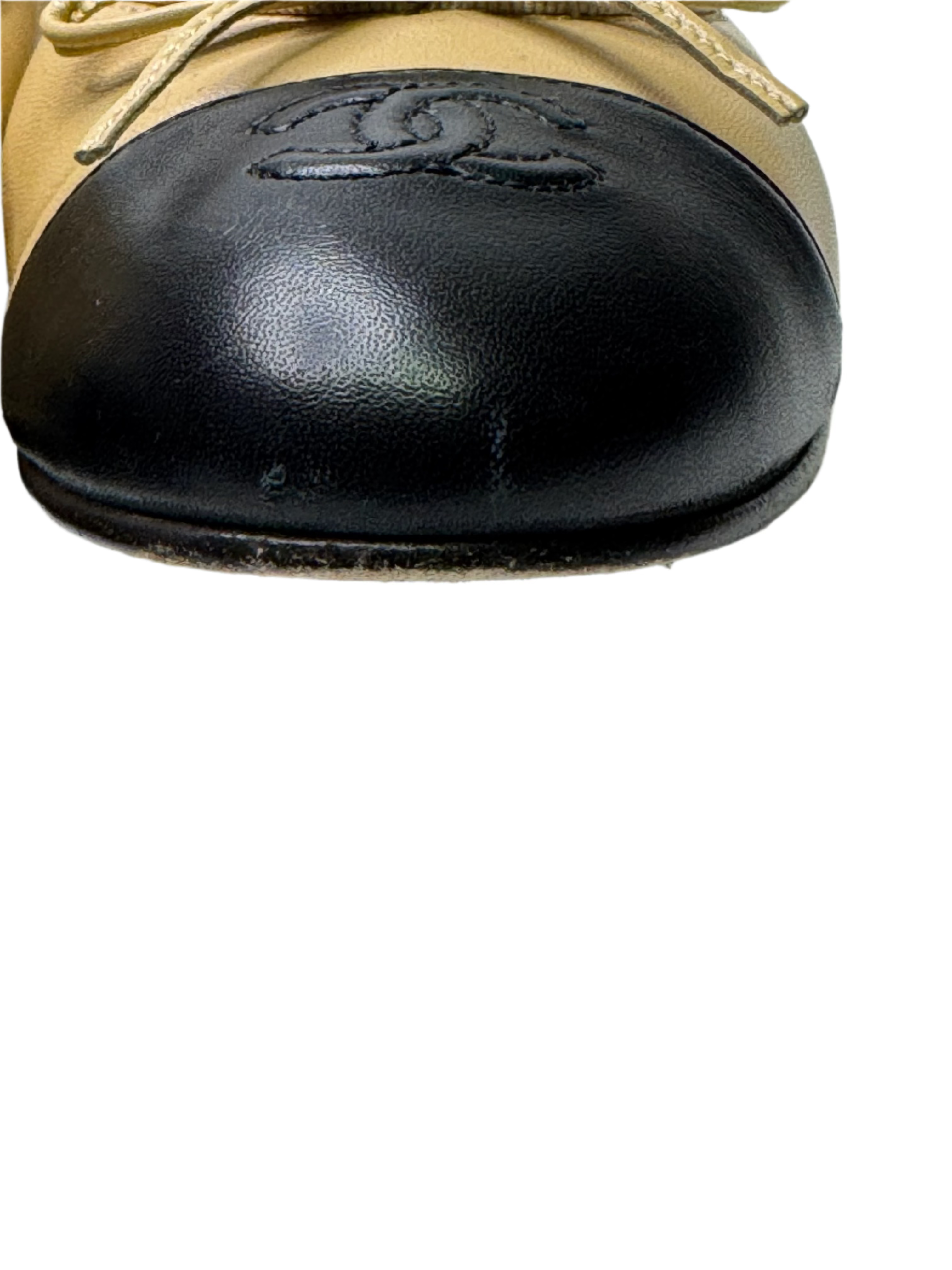 Chanel Lambskin Leather CC Logo Ballerina Ballet Flats 39 - Lost Designer