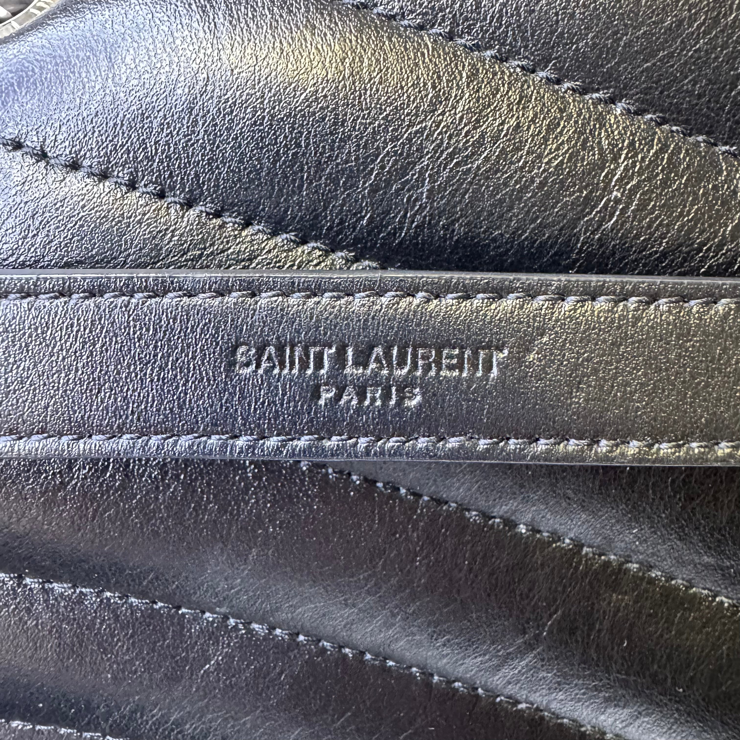 Saint Laurent Loulou Large Handbag Leather Black - Lost Designer