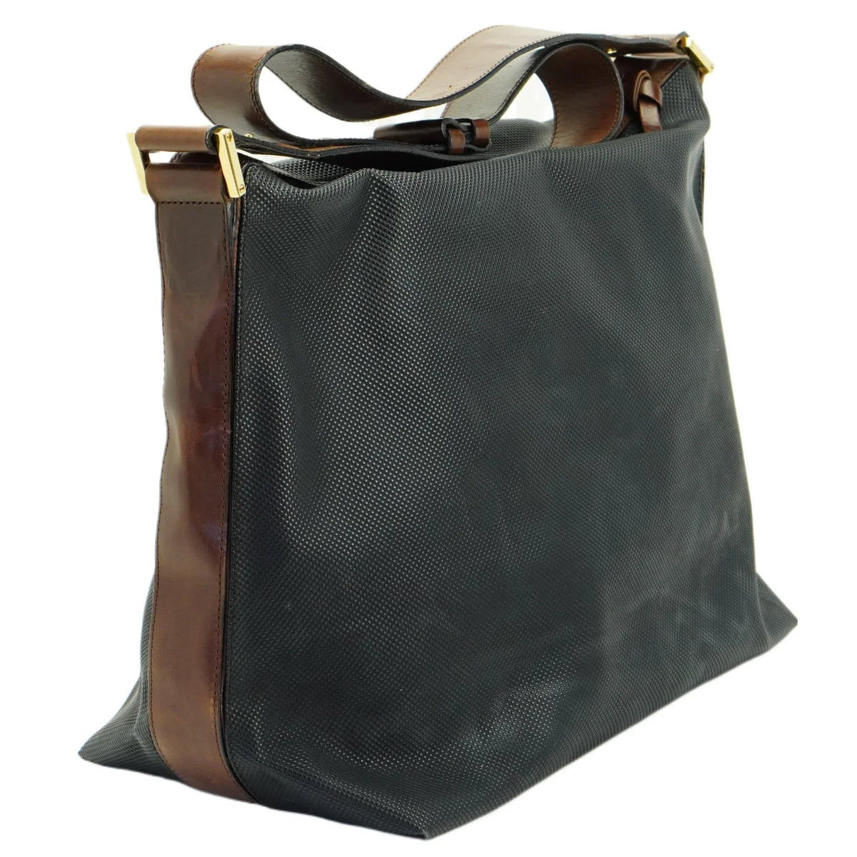 Bottega Veneta Canvas Shoulder Bag Black - Lost Designer