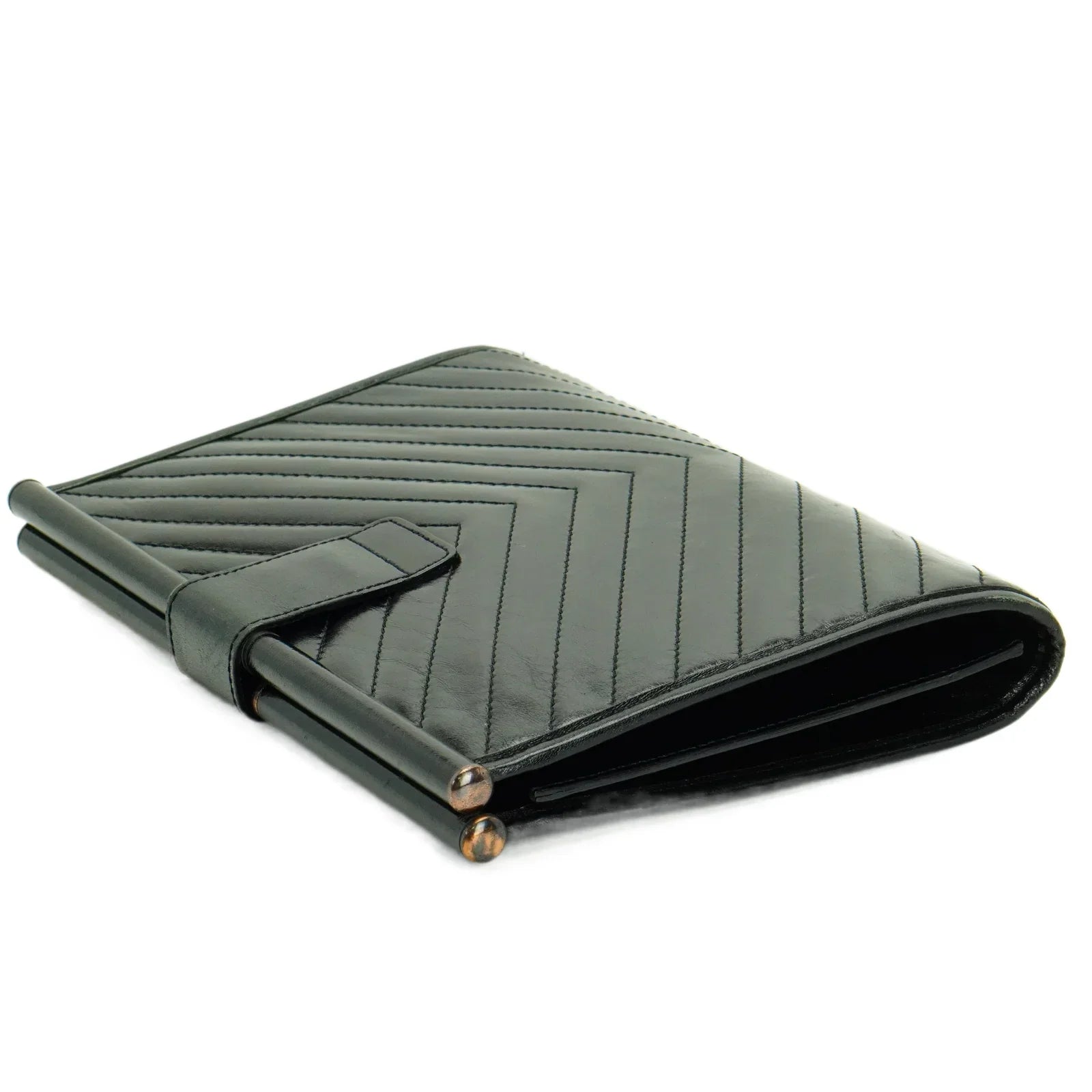Saint Laurent Quilted Leather Clutch Bag Black - Lost Designer