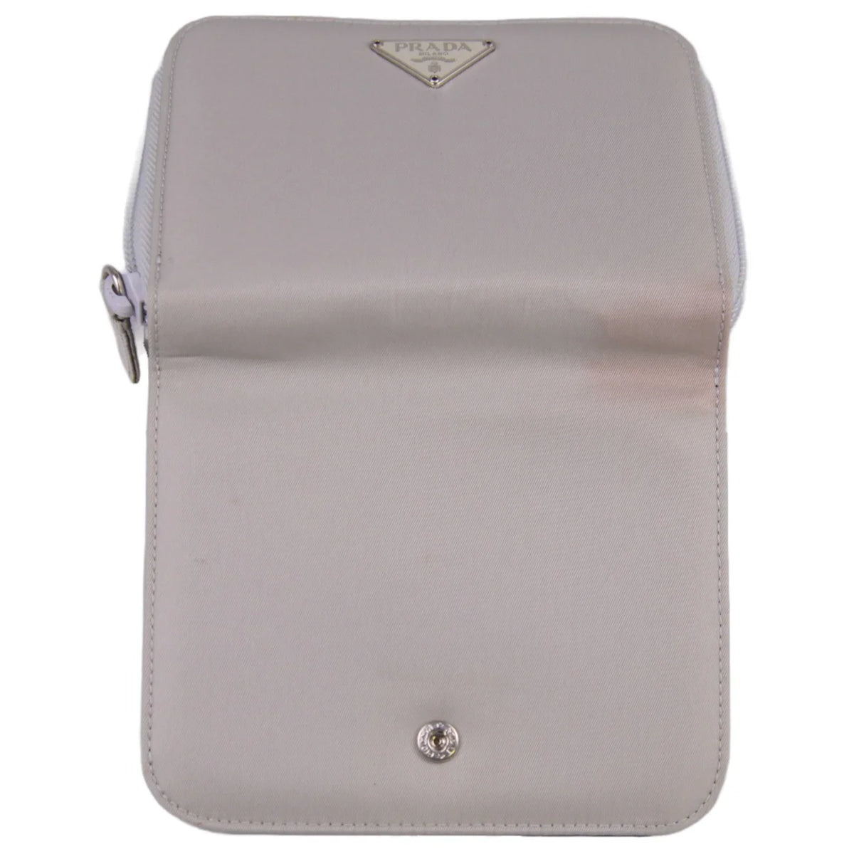 Prada Tessuto Nylon Zip Fold Wallet Grey - Lost Designer