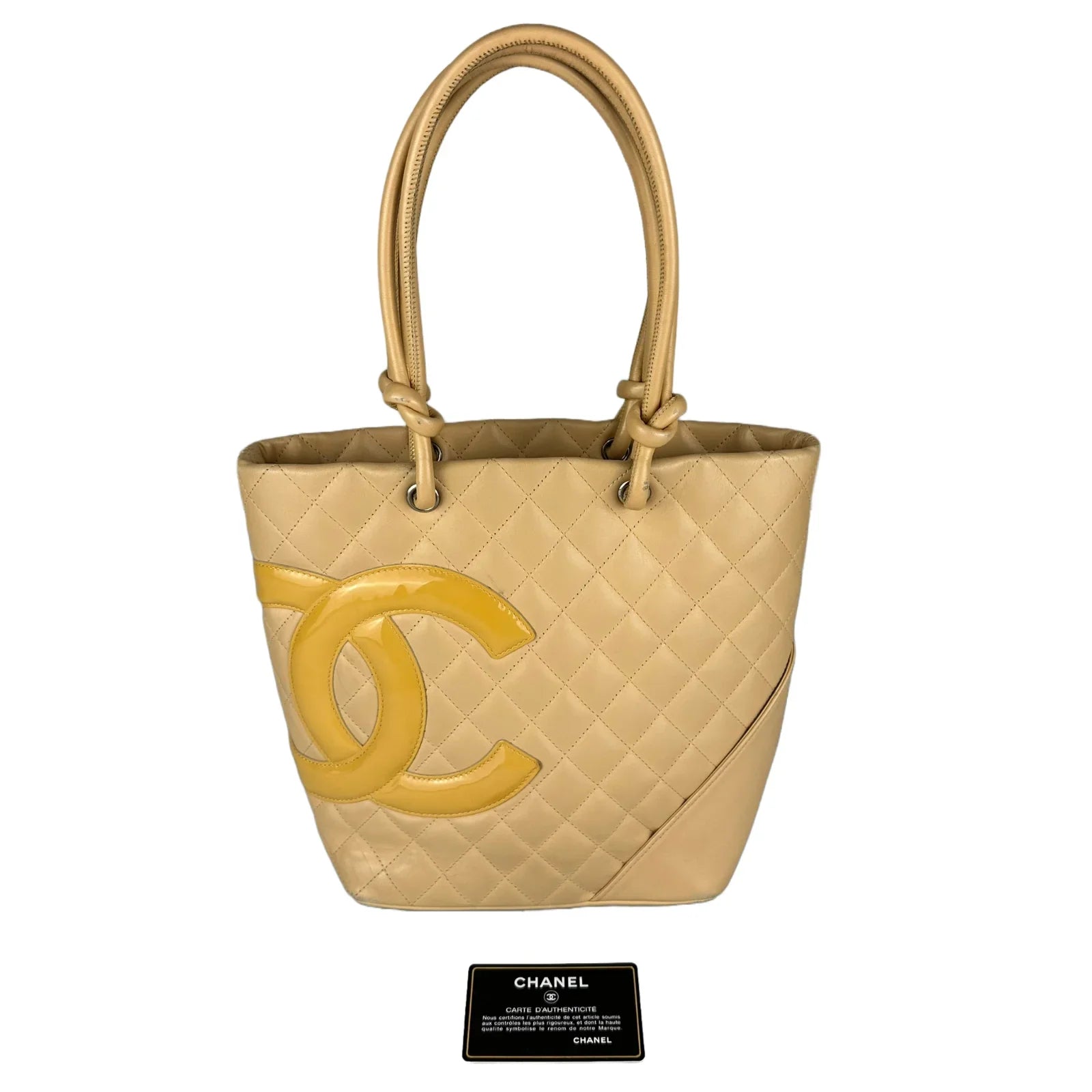 Chanel Ligne Cambon Tote Bag Mini/Small Beige - Lost Designer