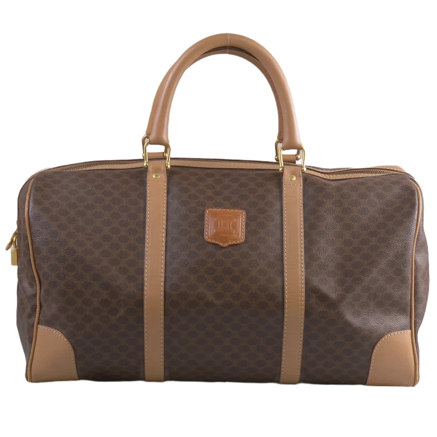 Celine Macadam Travel Boston Bag Brown - Lost Designer