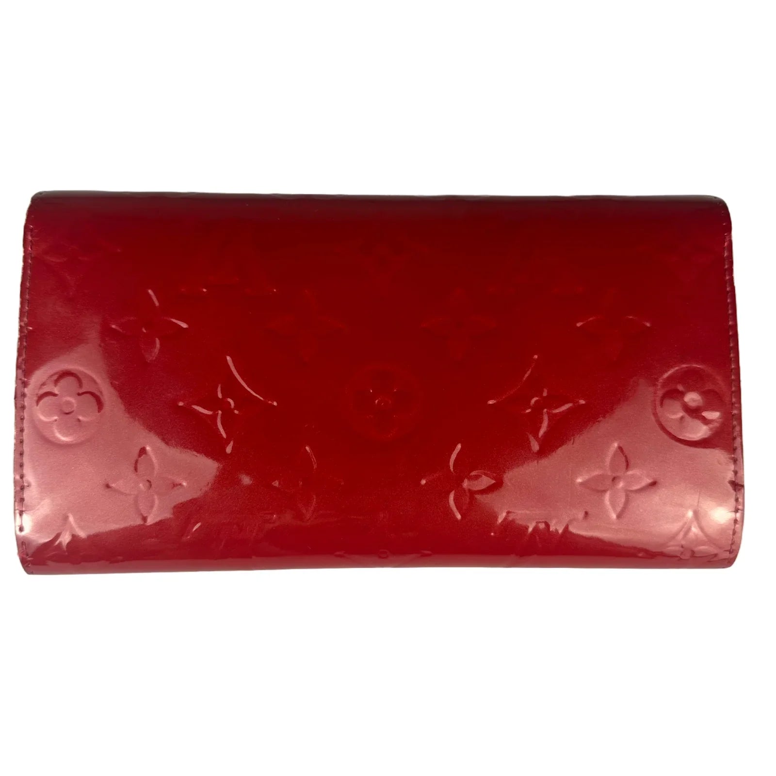 Louis Vuitton Monogram Vernis Porte Tresor International Wallet Red - Lost Designer