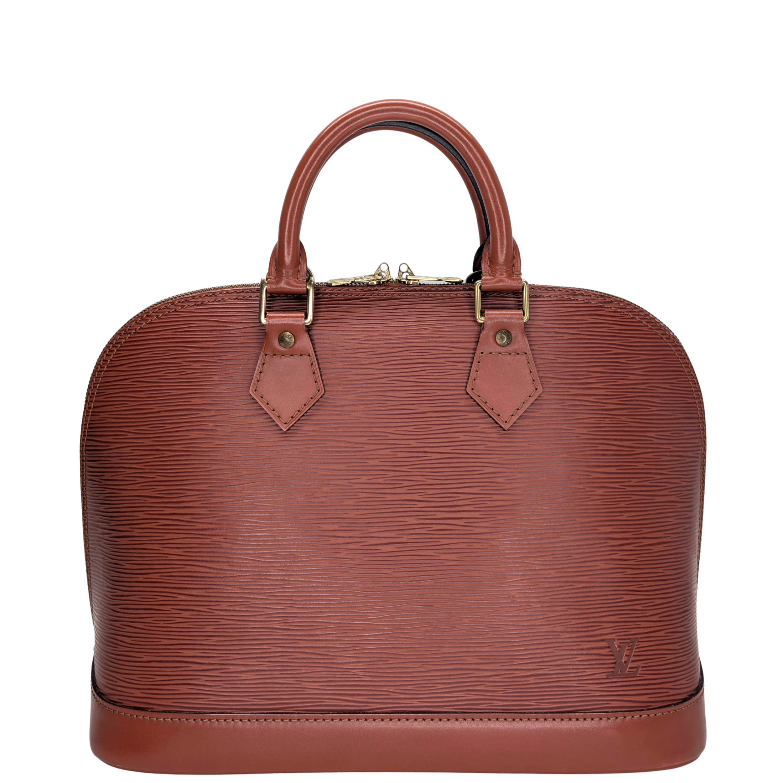 Second-Hand Louis Vuitton Top Handle Bags – Louis Vuitton Alma PM Epi Cognac Brown