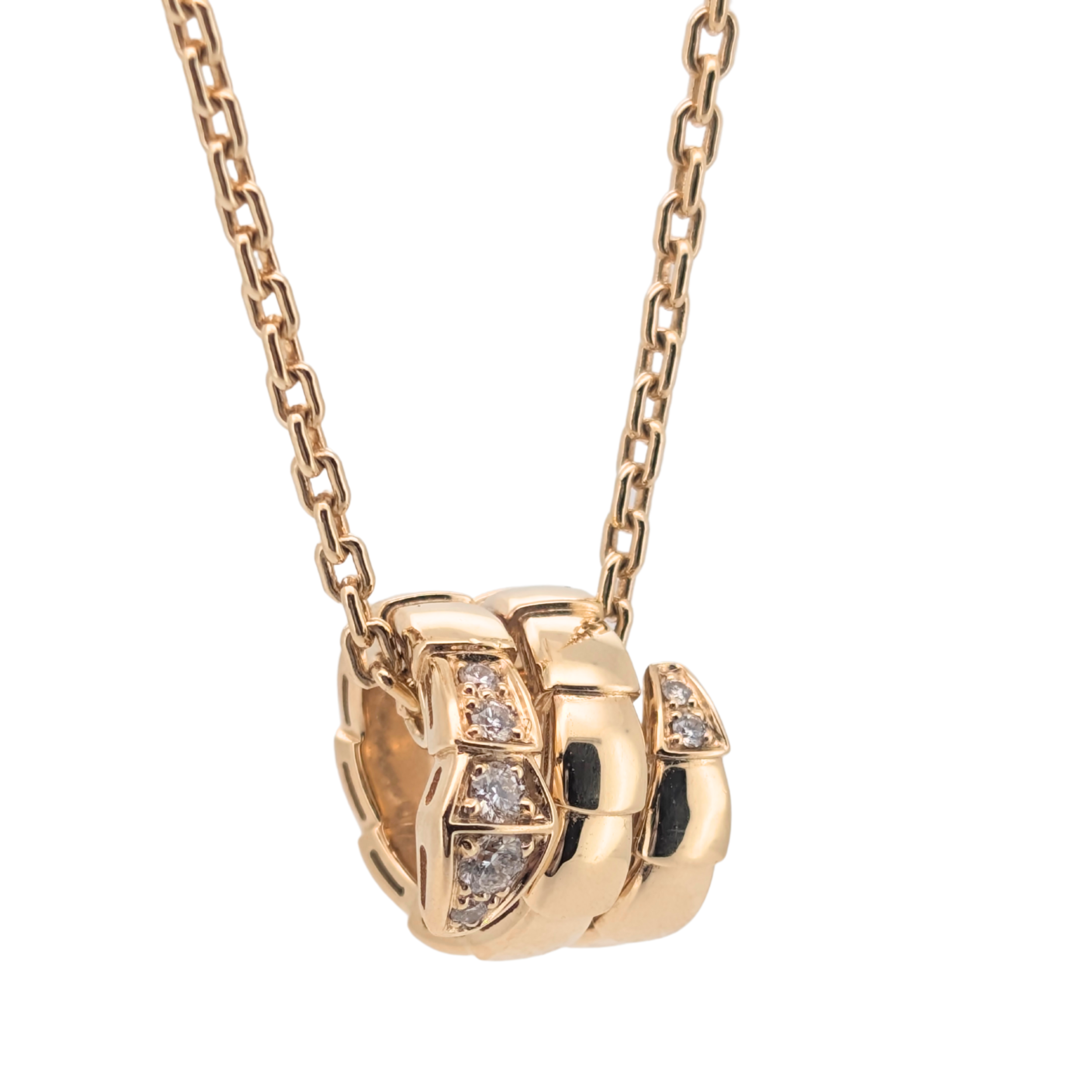 Bvlgri Serpenti Viper Necklace Diamond 18k Yellow Gold