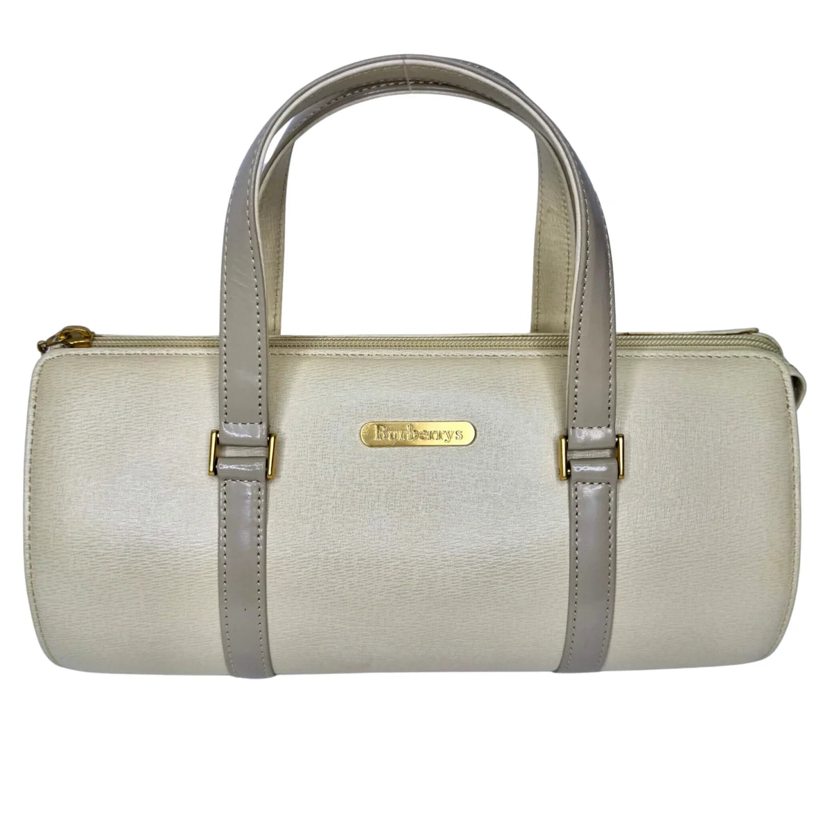Burberry Mini Boston Bag Leather Beige - Lost Designer