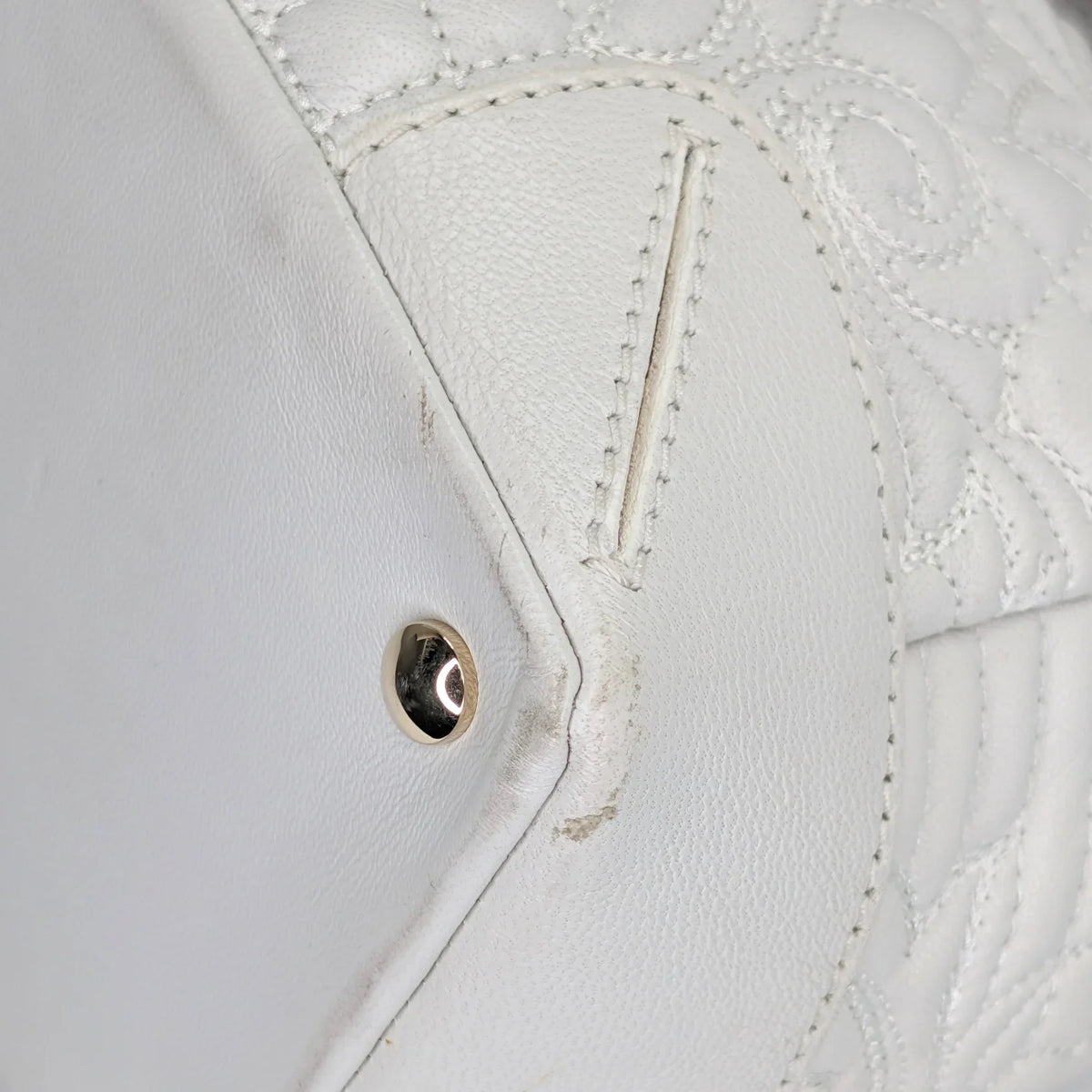 Versace Vanitas Barocco Handbag White - Lost Designer