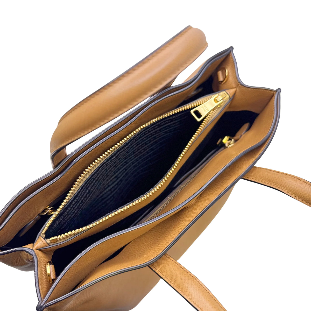 Prada Saffiano Handbag Leather Brown - Lost Designer