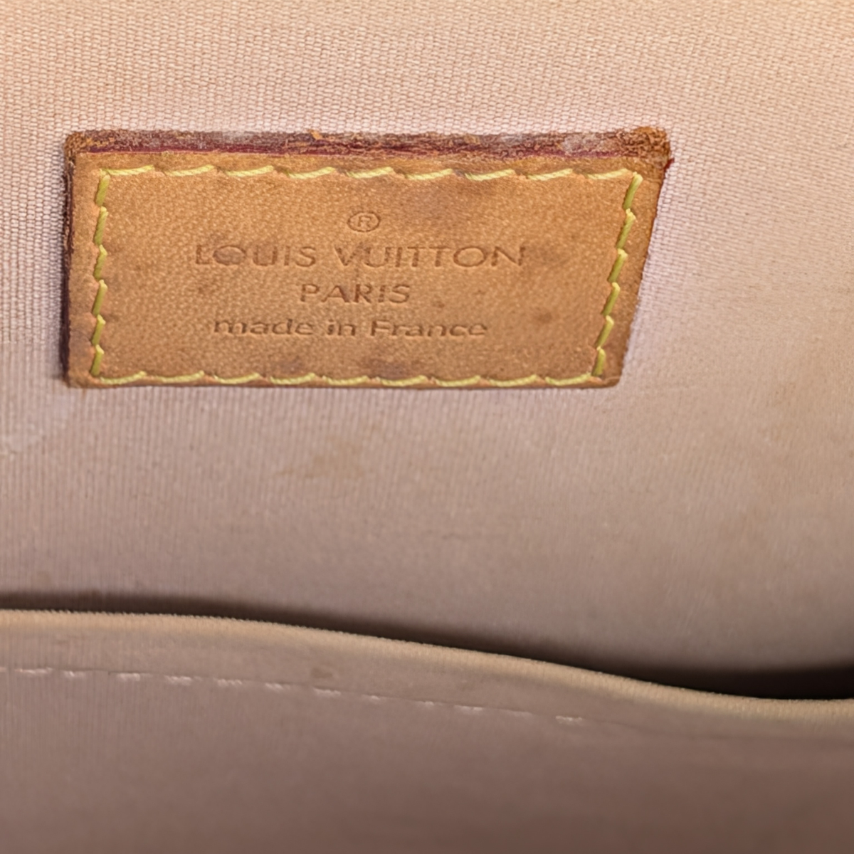 Louis Vuitton Alma Vernis PM Bag Yellow