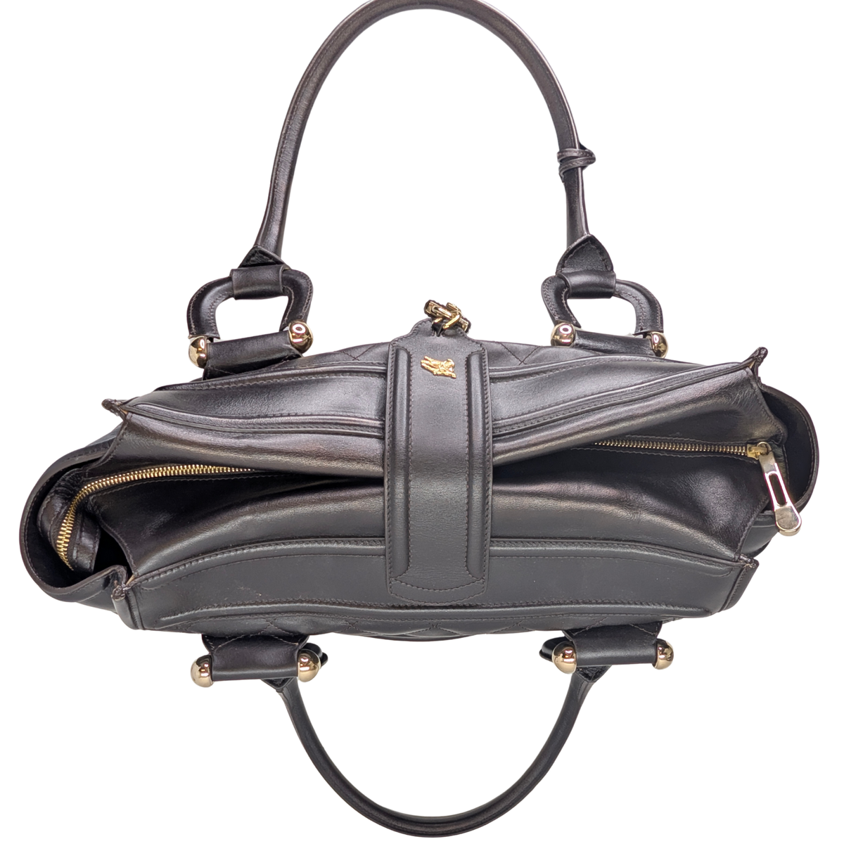 Burberry Quilted Manor Shoulder Bag Brown/Black