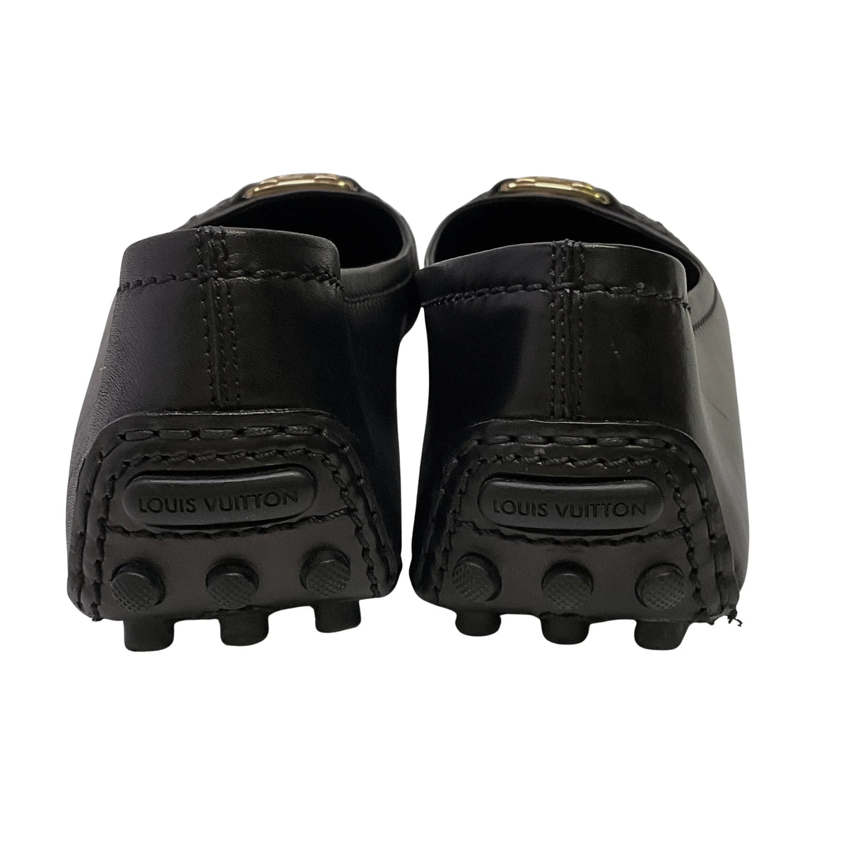 Louis Vuitton Leather Ballet Flats Black 37 - Lost Designer