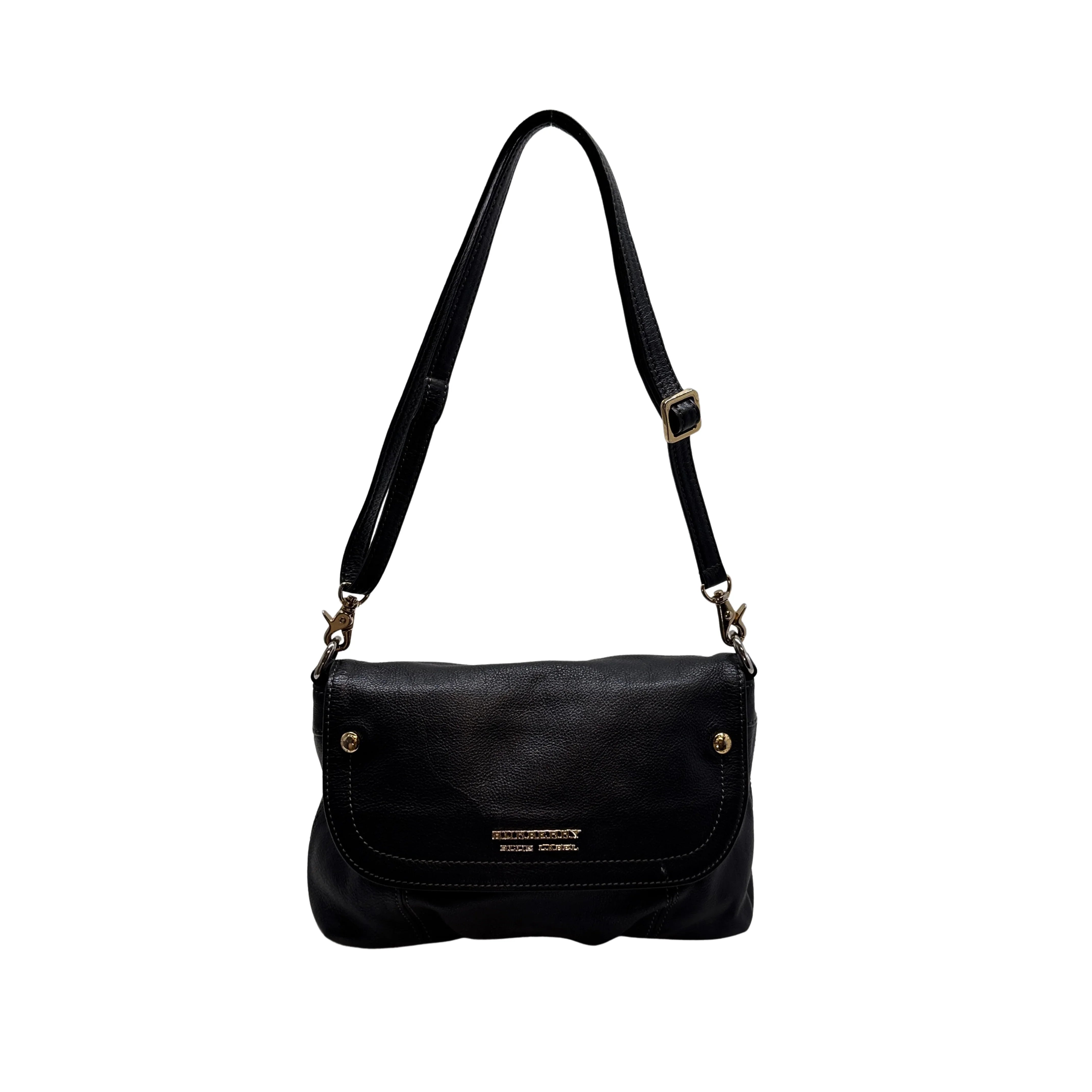 Burberry Blue Label Crossbody Bag Leather Black - Lost Designer