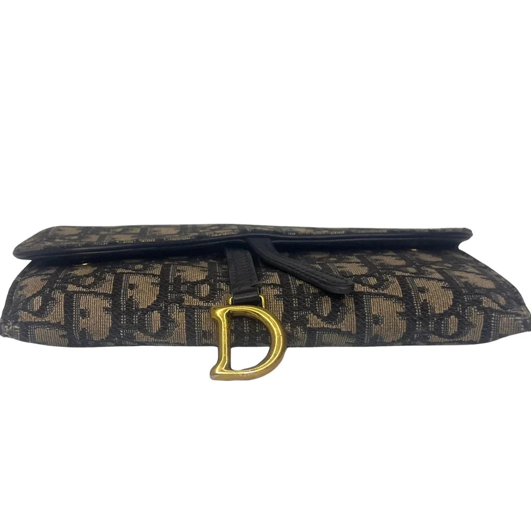 Dior Saddle Wallet on Chain Oblique Jacquard Crossbody Bag - Lost Designer