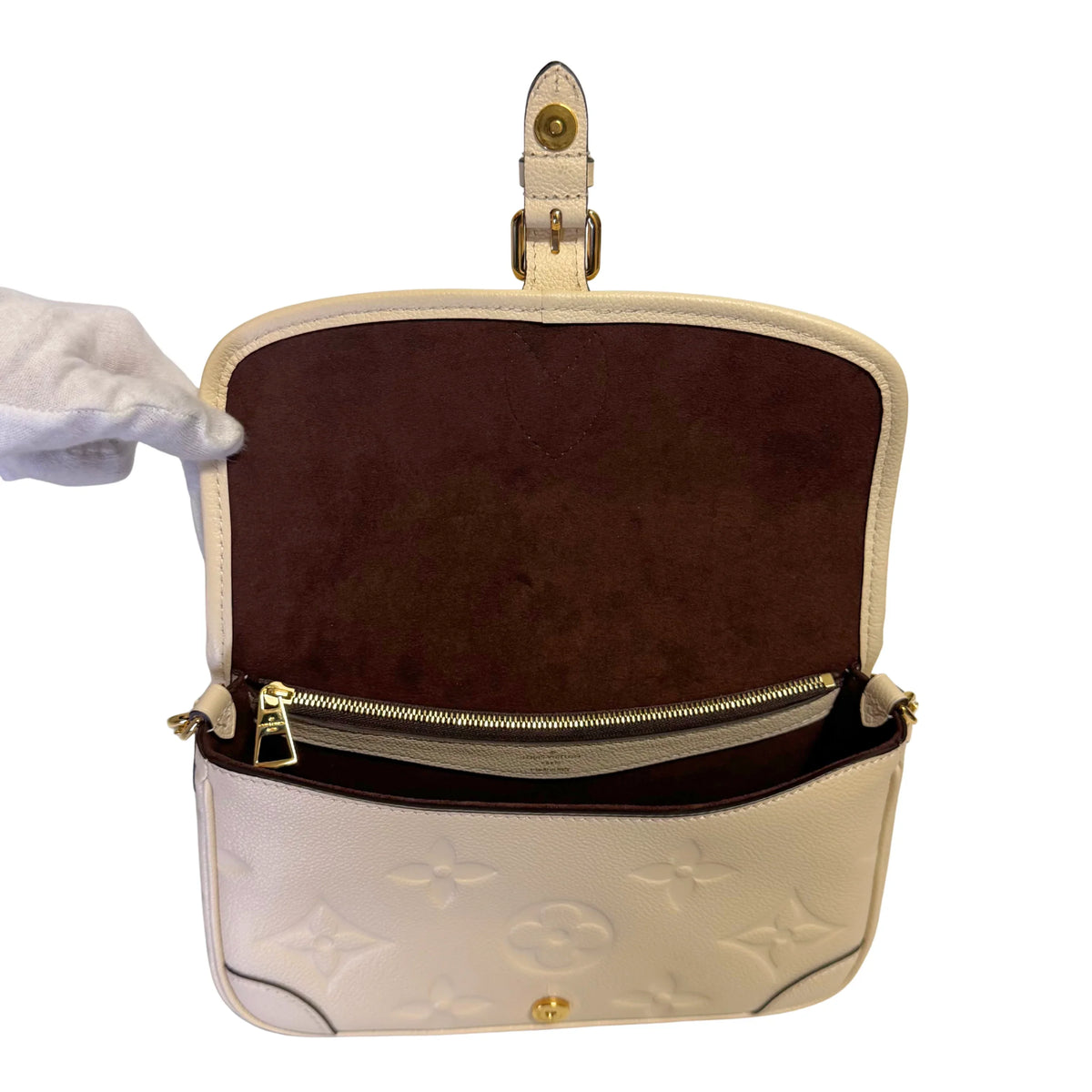 Louis Vuitton Giant Diane Monogram Leather Empreinte Shoulder Bag - Lost Designer
