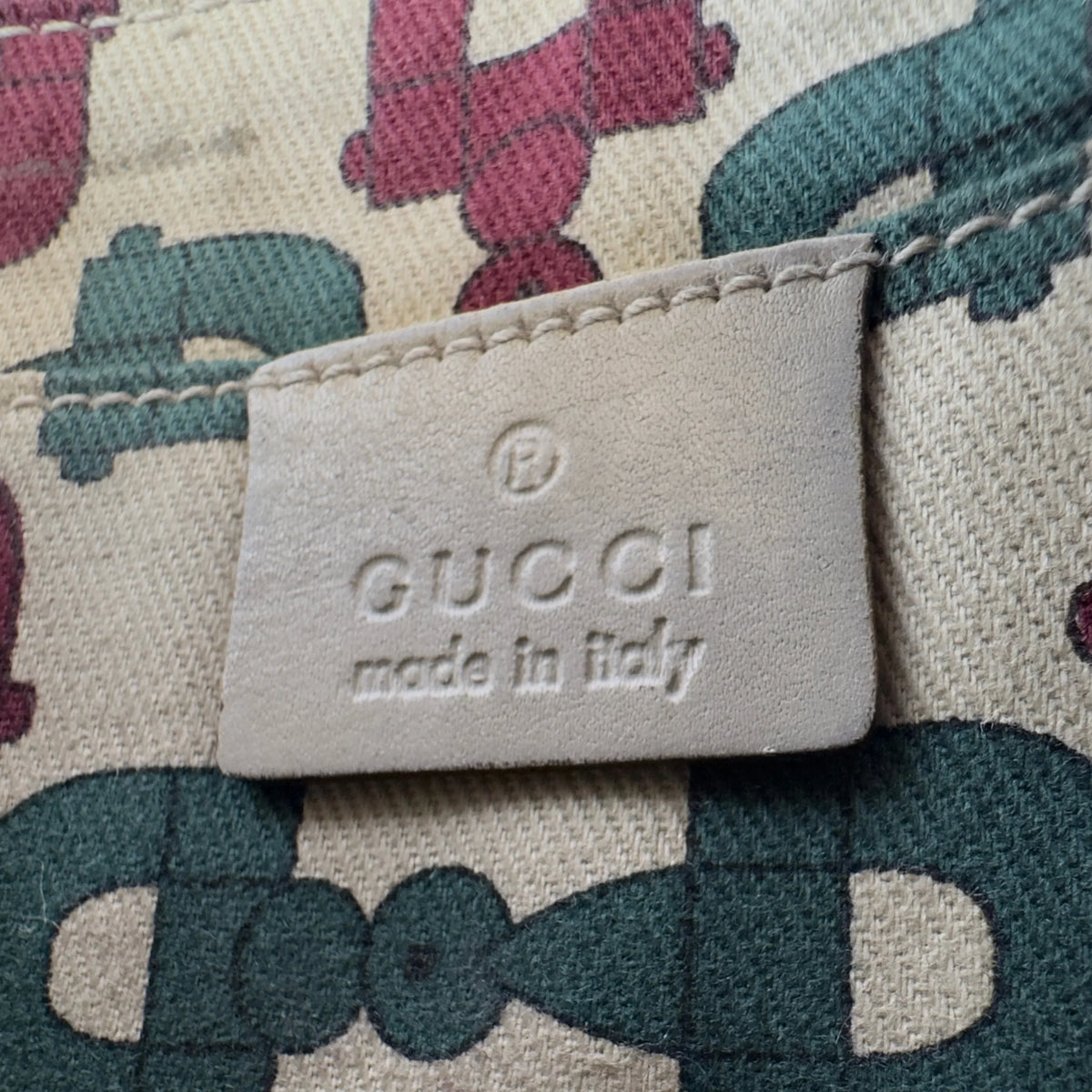 Gucci Monogram Small Pochette Clutch Bag Leather Beige - Lost Designer