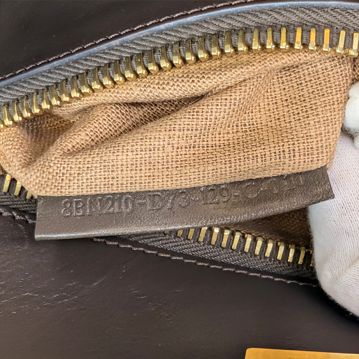 Fendi Peekaboo Large Ostrich Bag Taupe Grey