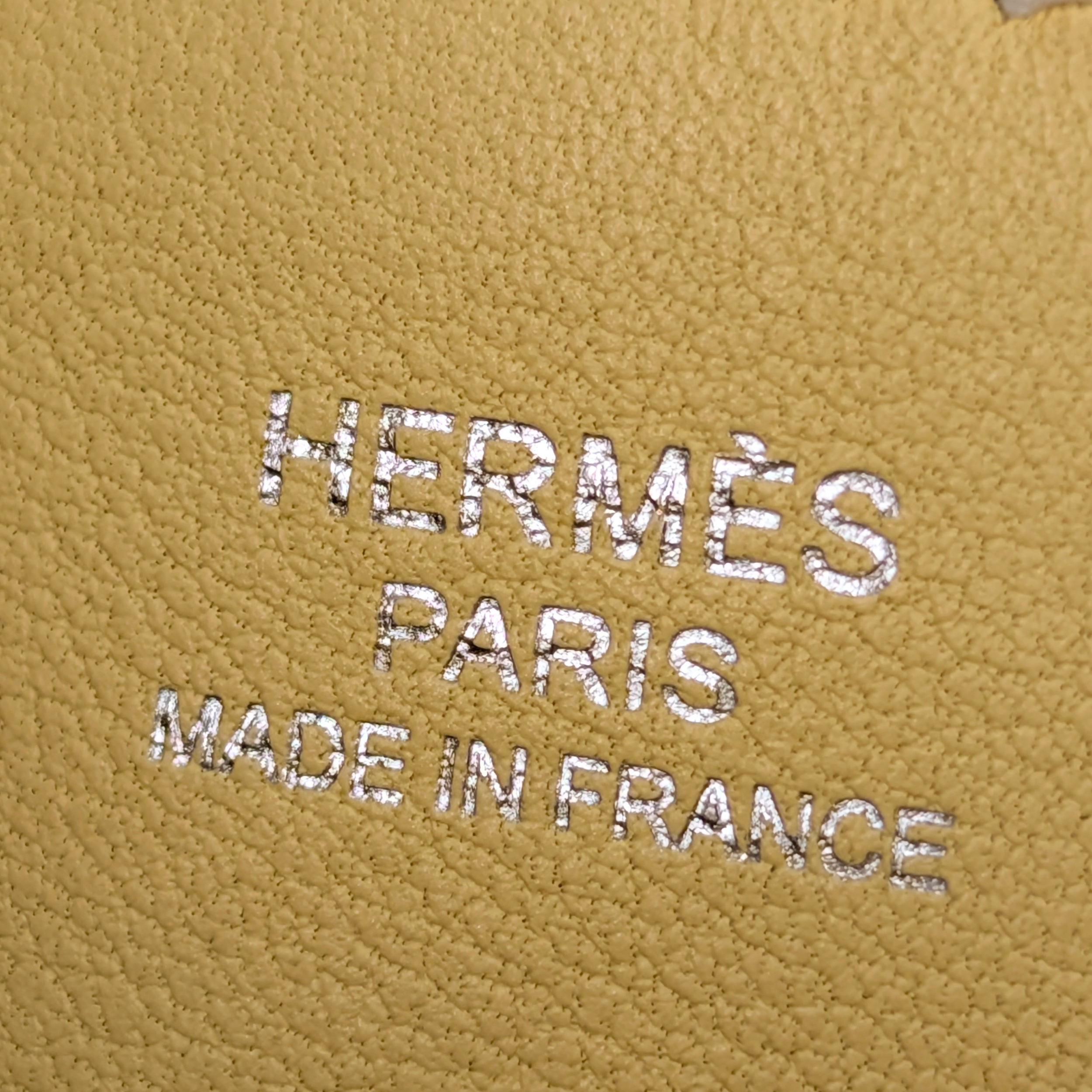 Hermes Mini Halzan 22 Swift Jaune Poussin SHW ختم X