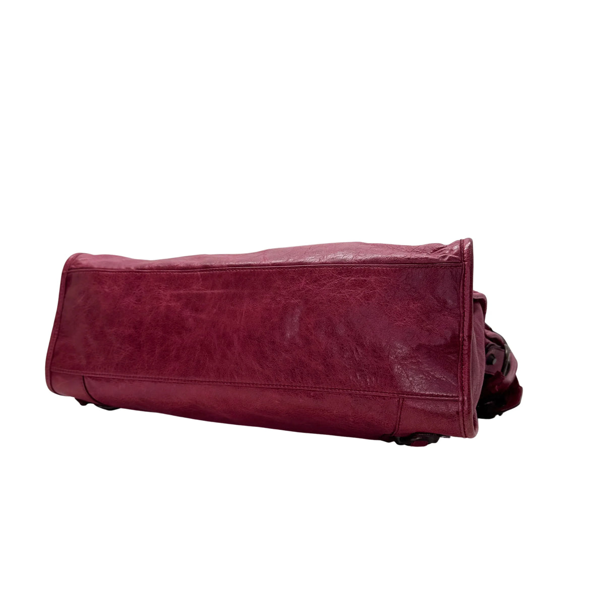 Balenciaga City Bag Small Leather Wine Red - Lost Designer