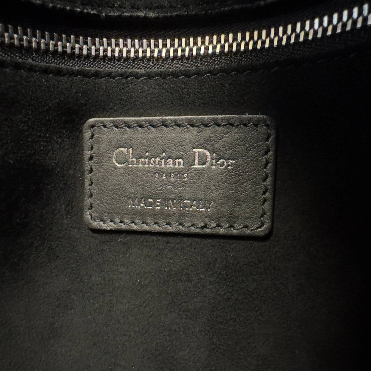 Christian Dior Large Lady Dior Studded Handbag Black - Lost Designer