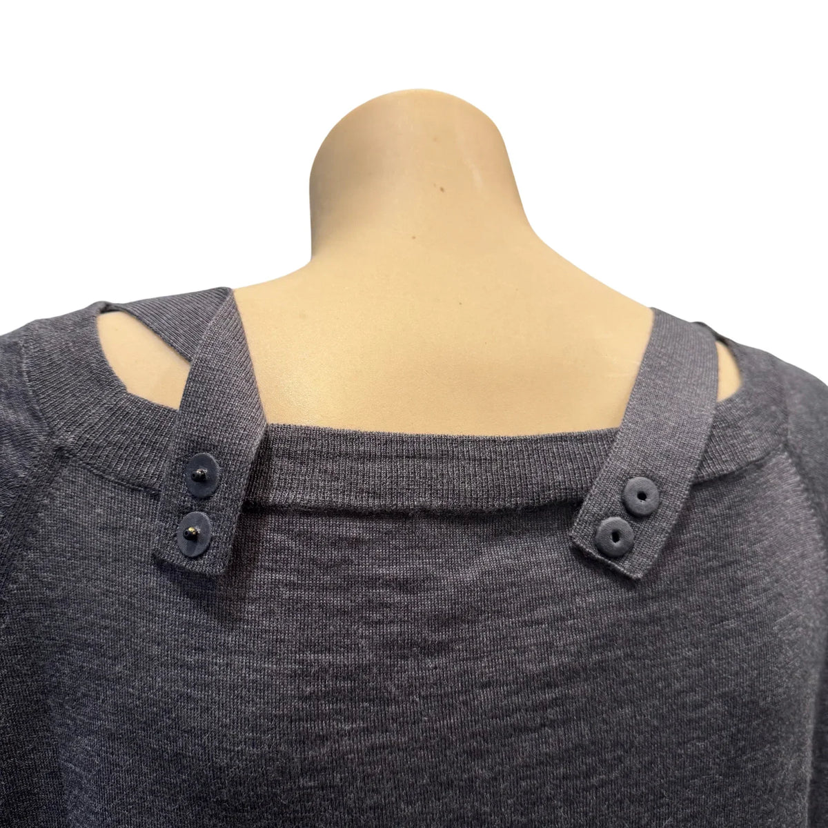 Prada Virgin Wool Relaxed Knit Sweater Grey - Lost Designer