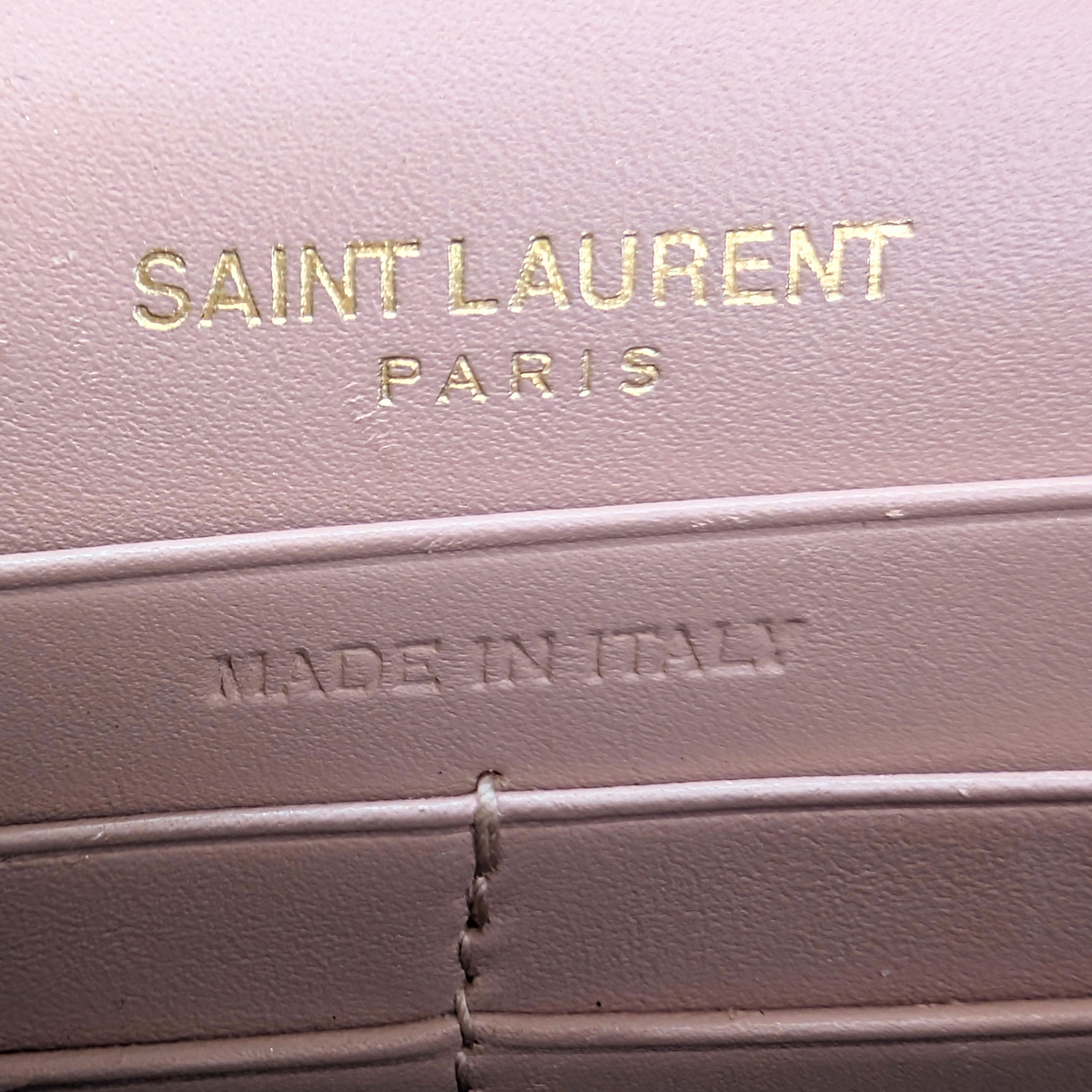 Saint Laurent Kate Tassel Wallet on Chain Pale Pink