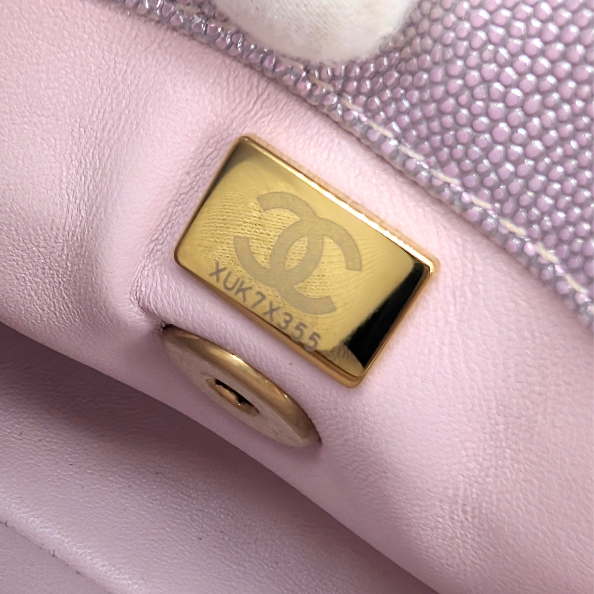 Chanel Coco Handle Small Caviar Iridescent Purple Bag