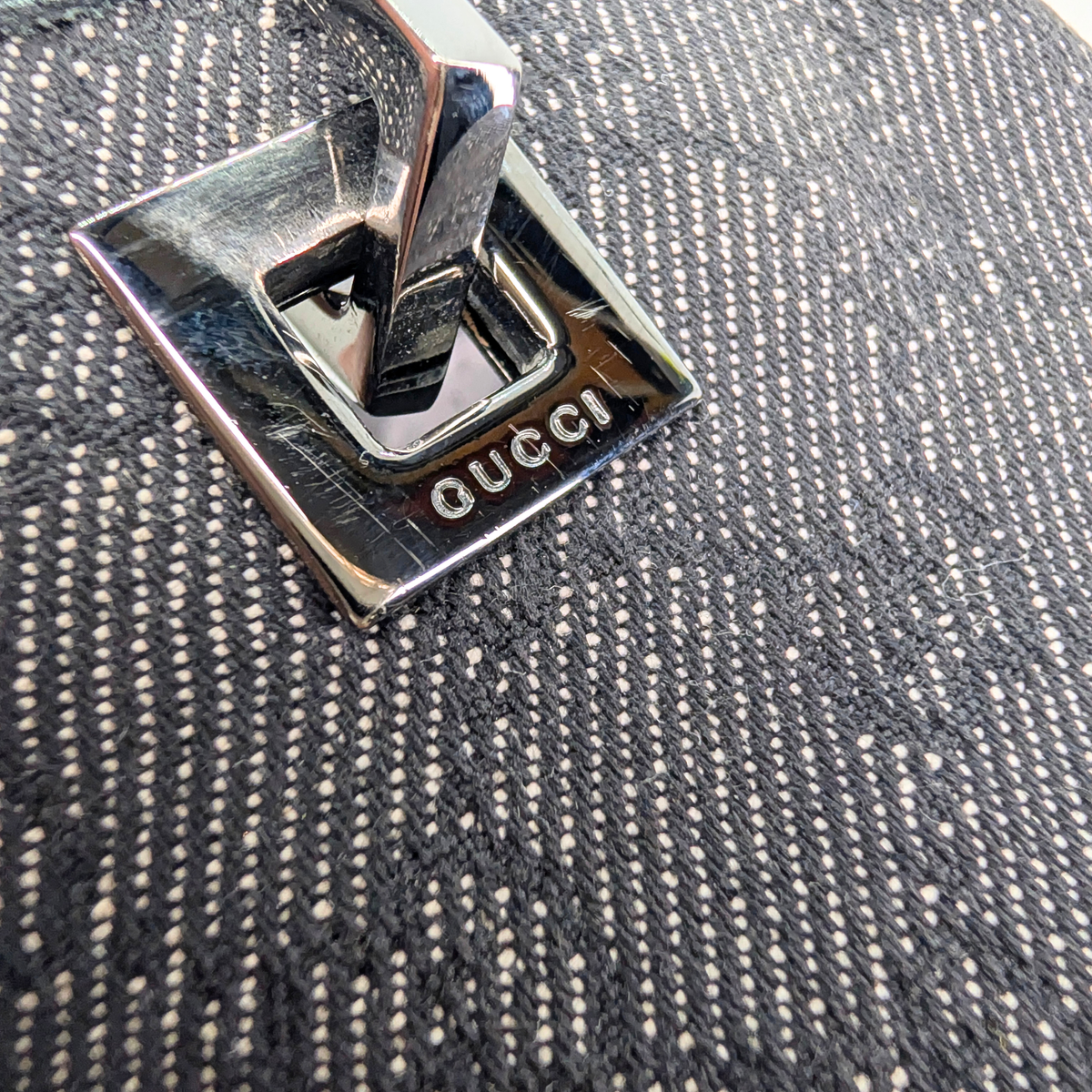 Gucci GG Denim Small Shoulder Tote Bag