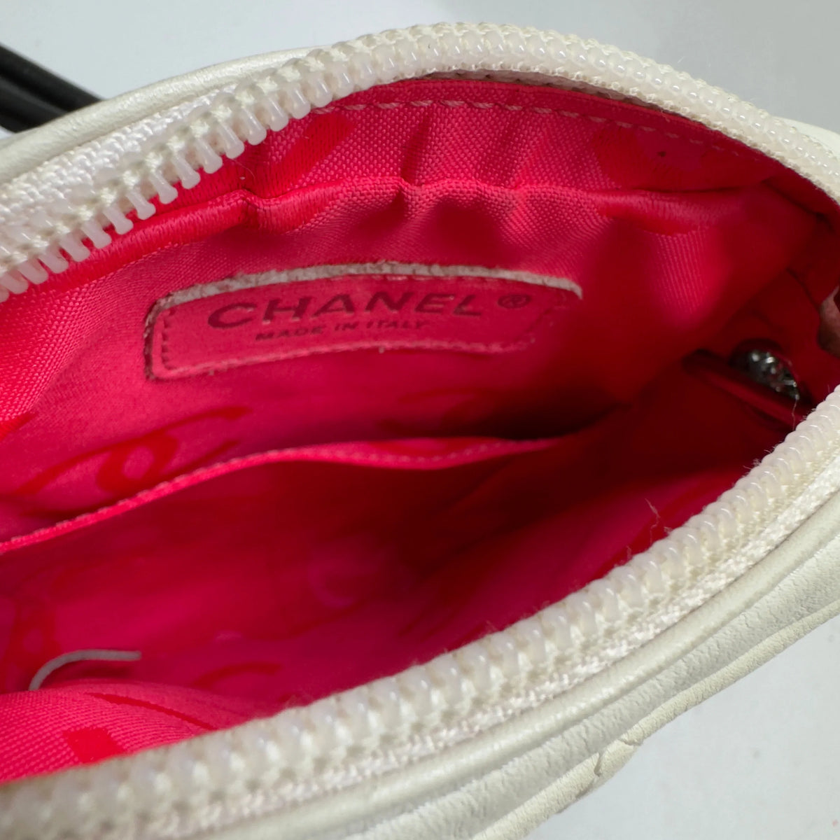 Chanel Quilted Cambon Small Messenger Bag White - Lost Designer