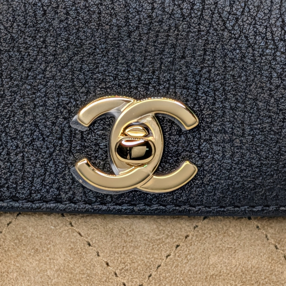 Chanel Small Urban Essential East West Tote Black Beige