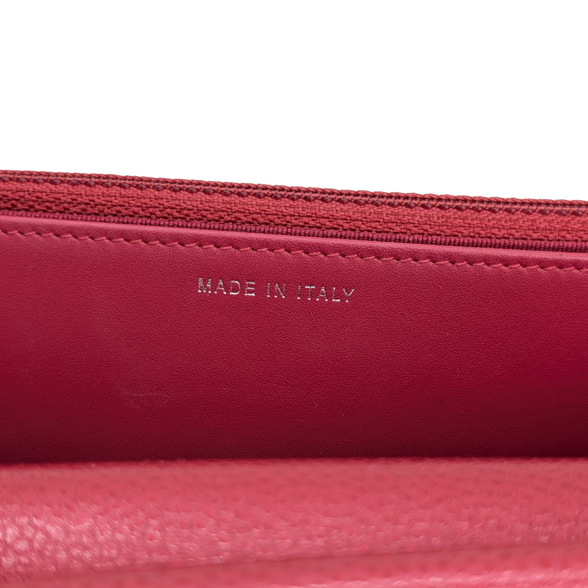 Chanel Caviar Wallet On Chain Red