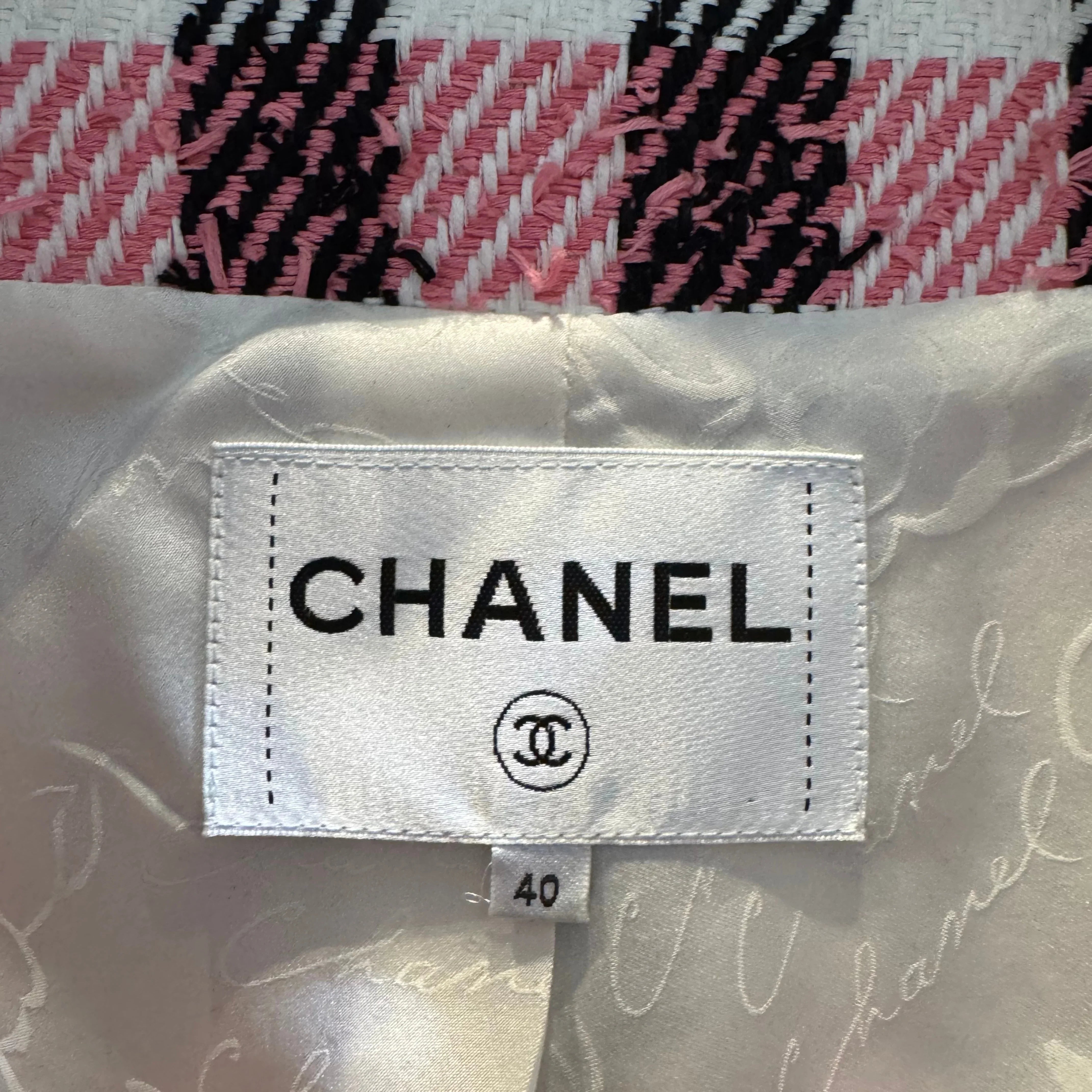 Chanel Multicolor Checked Tweed Cropped Belted Jacket size 40 - Lost Designer