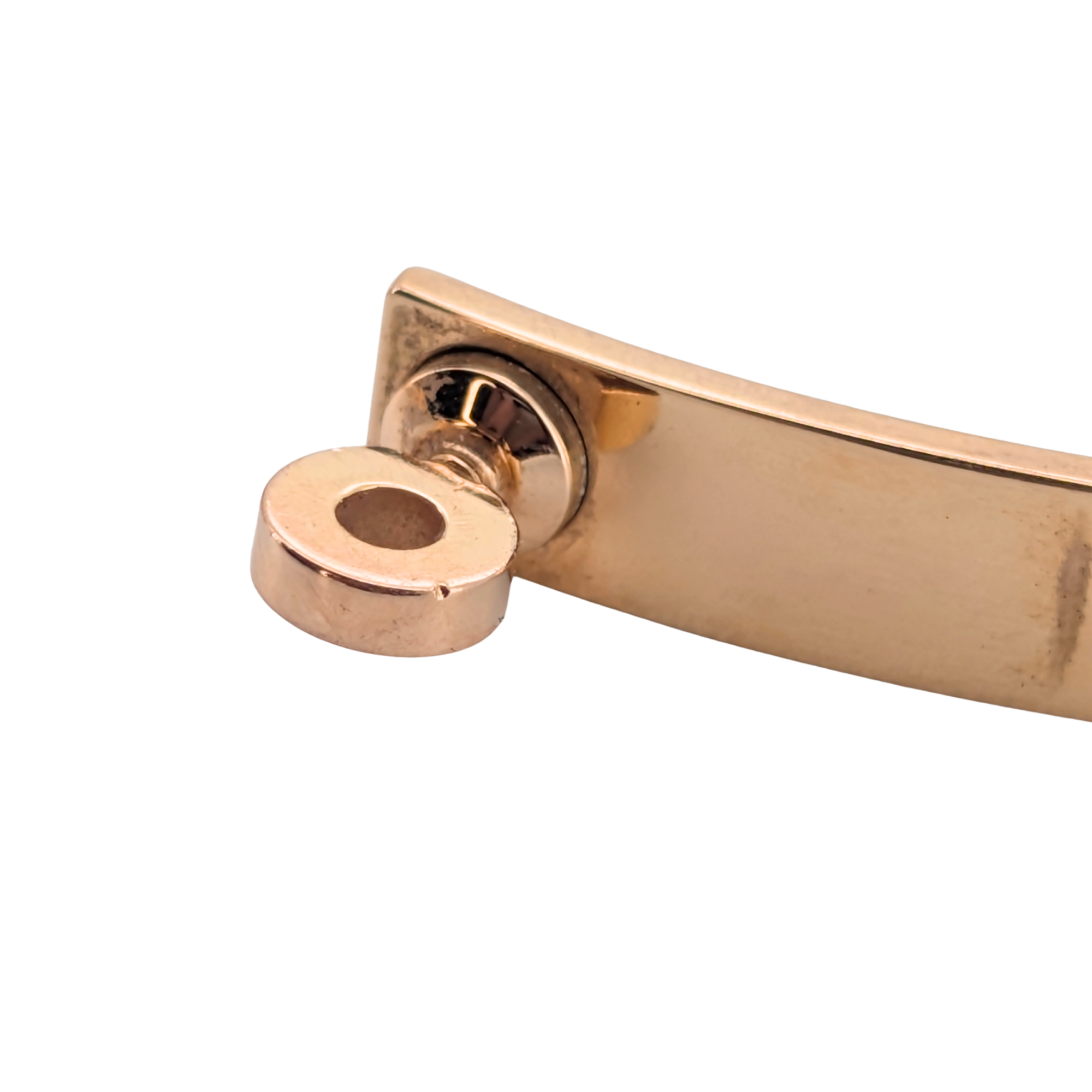 Hermes Kelly Diamond Bracelet Bangle Small LG In 18k Rose Gold