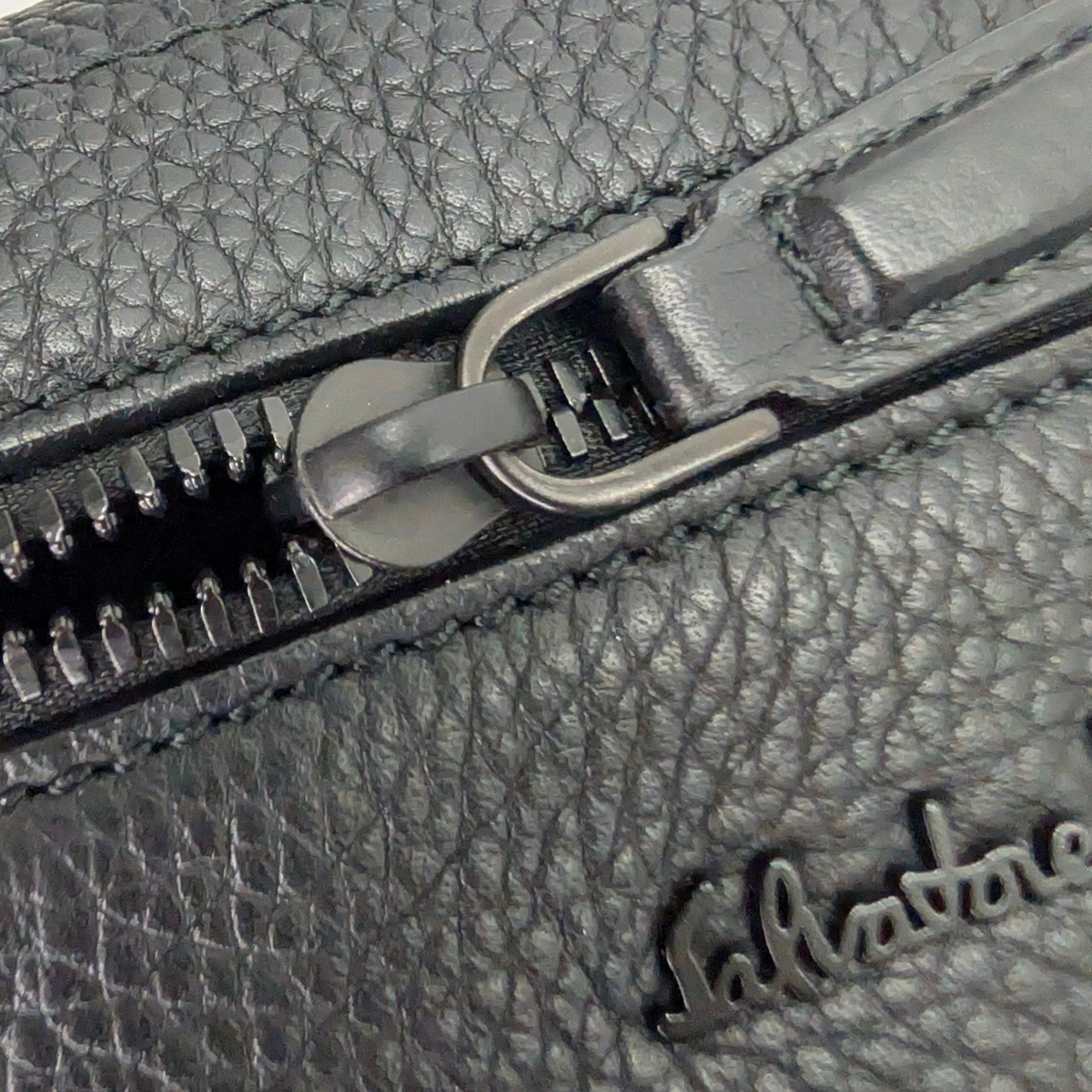 Salvatore Ferragamo Vitello Leather Crossbody Bag Black