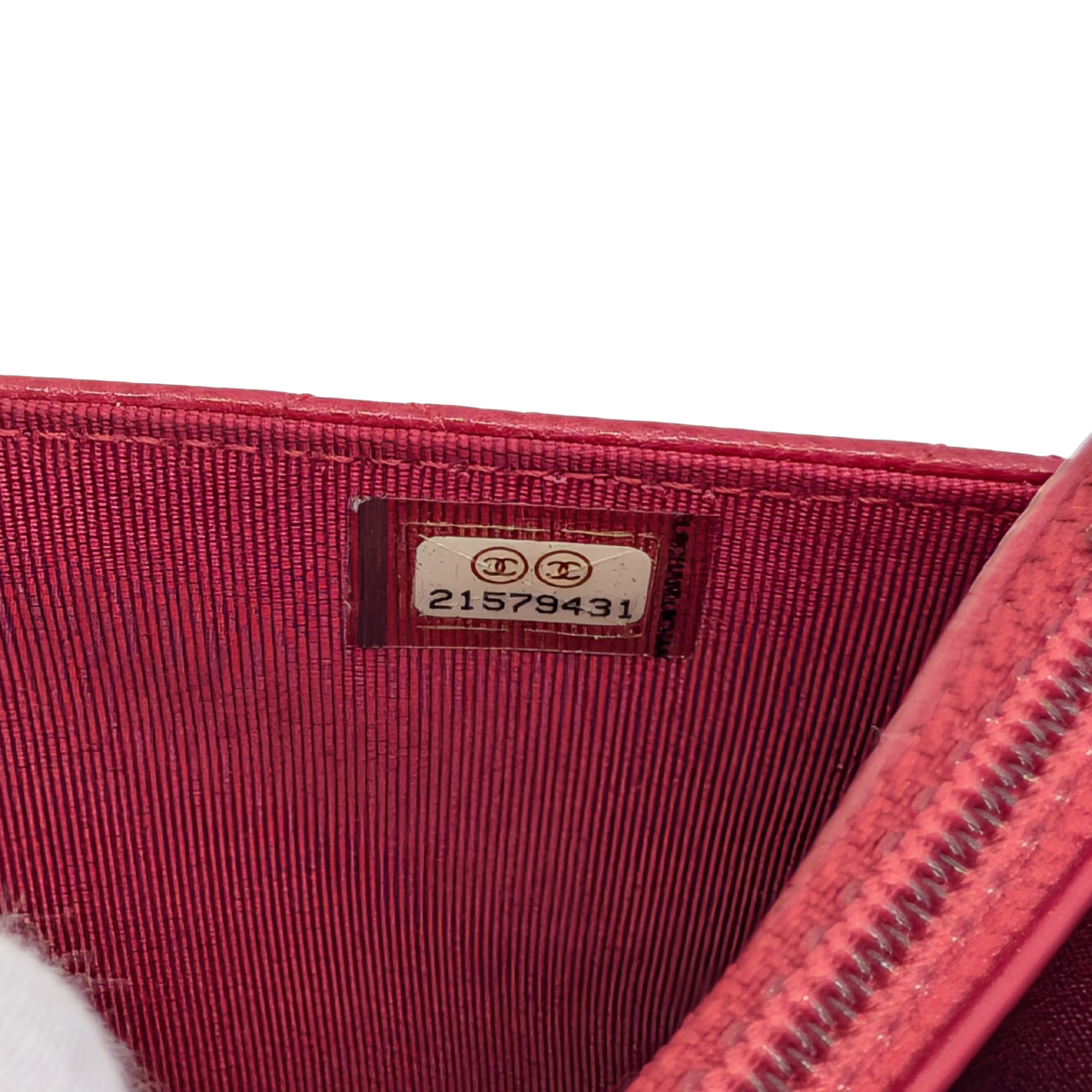 Chanel Caviar Wallet On Chain Red