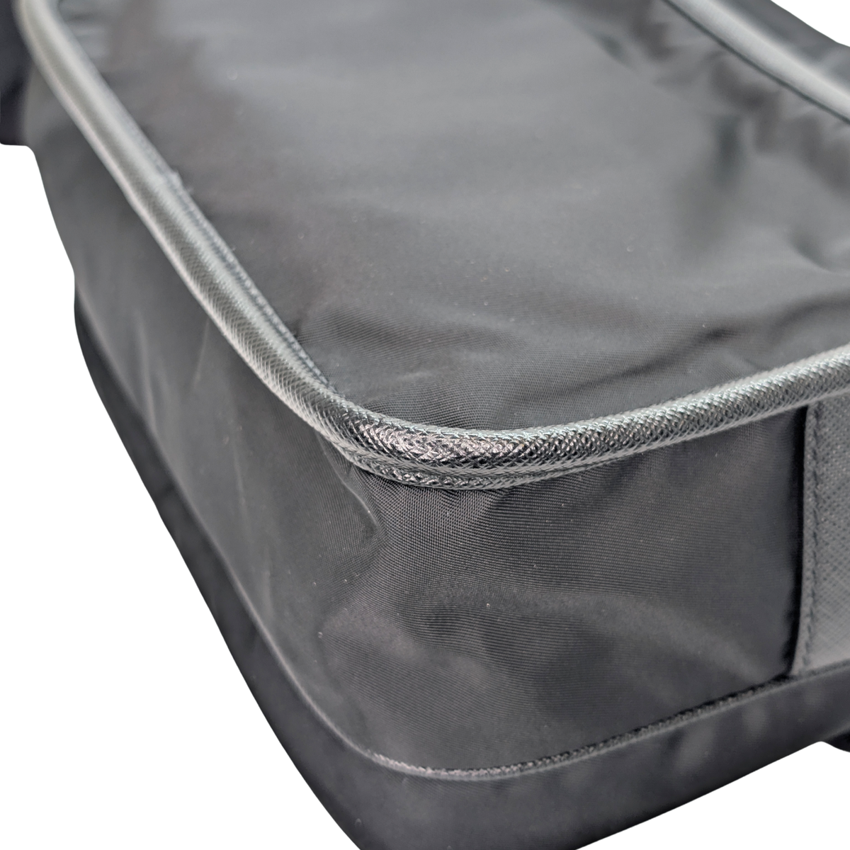 Prada Re-Nylon and Saffiano Leather Shoulder Bag Black