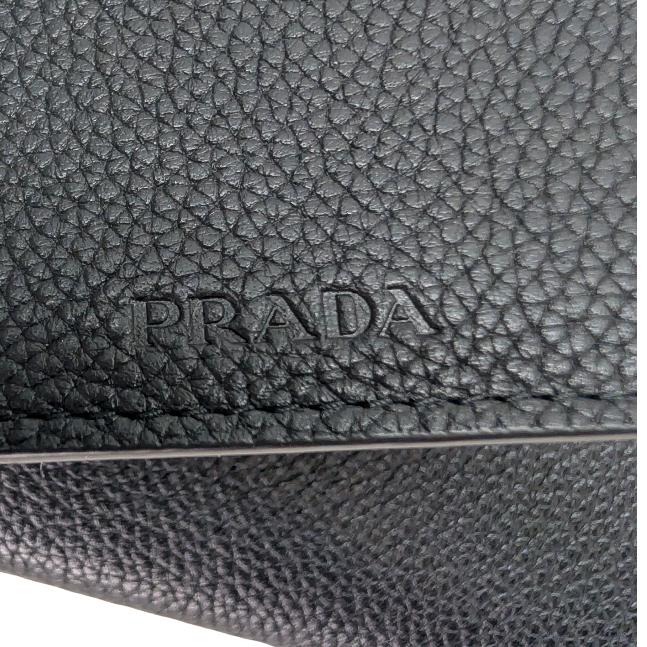 Prada Vitello Grain Nero Long Wallet