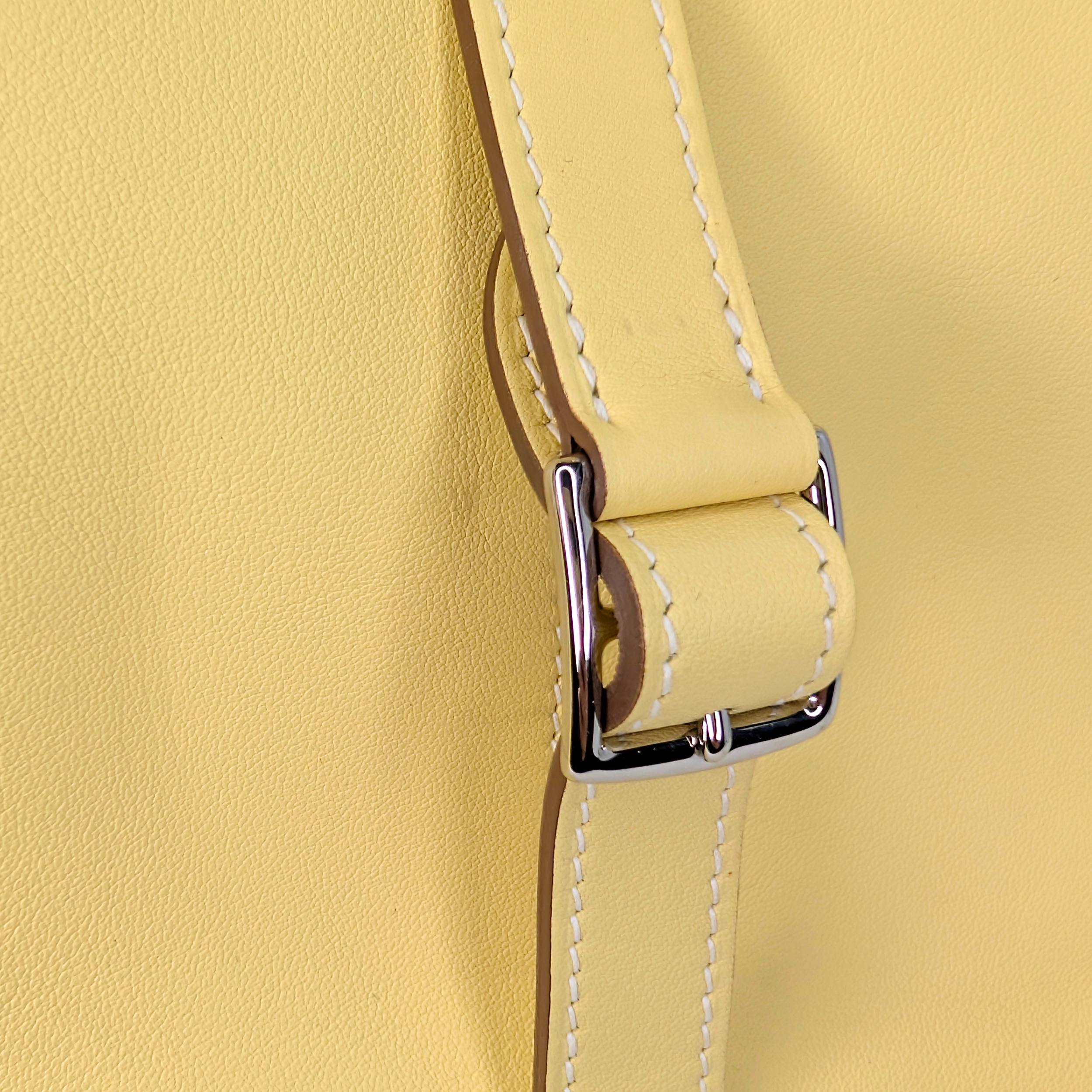 Hermes Mini Halzan 22 Swift Jaune Poussin SHW ختم X