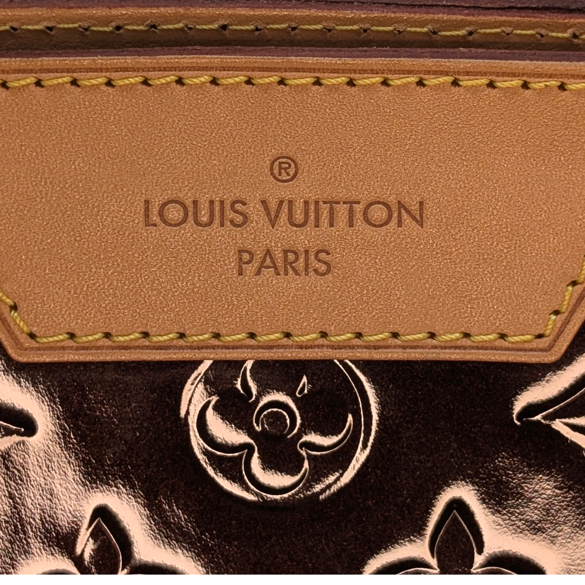 Louis Vuitton Amarante Monogram Brea Vernis GM Handbag Burgundy
