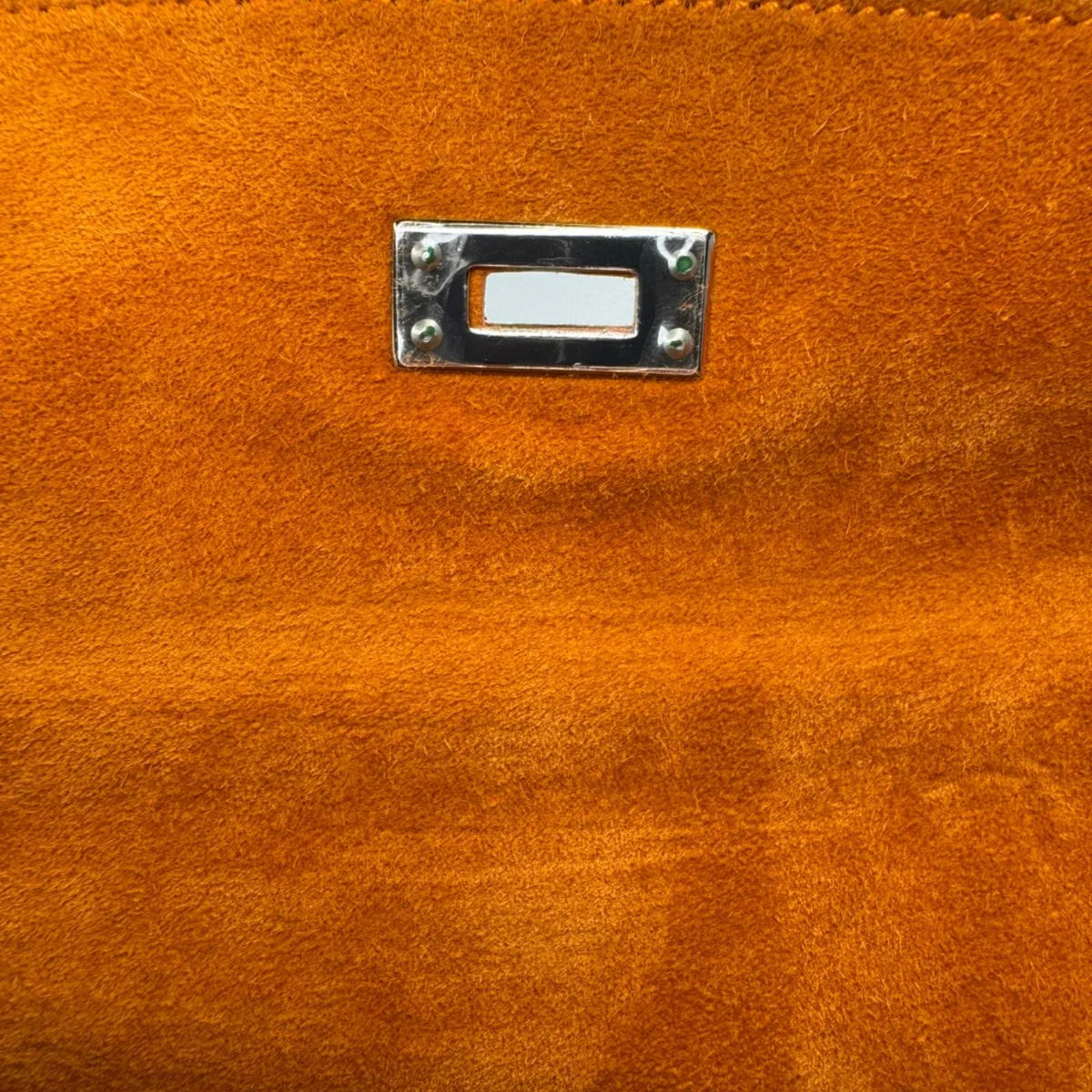 Hermès Kelly Pochette Orange H Veau Doblis Suede PWH ☐ I Stamp - Lost Designer
