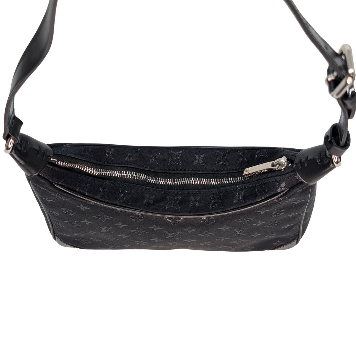 Louis Vuitton Satin Little Boulogne Monogram Bag Black