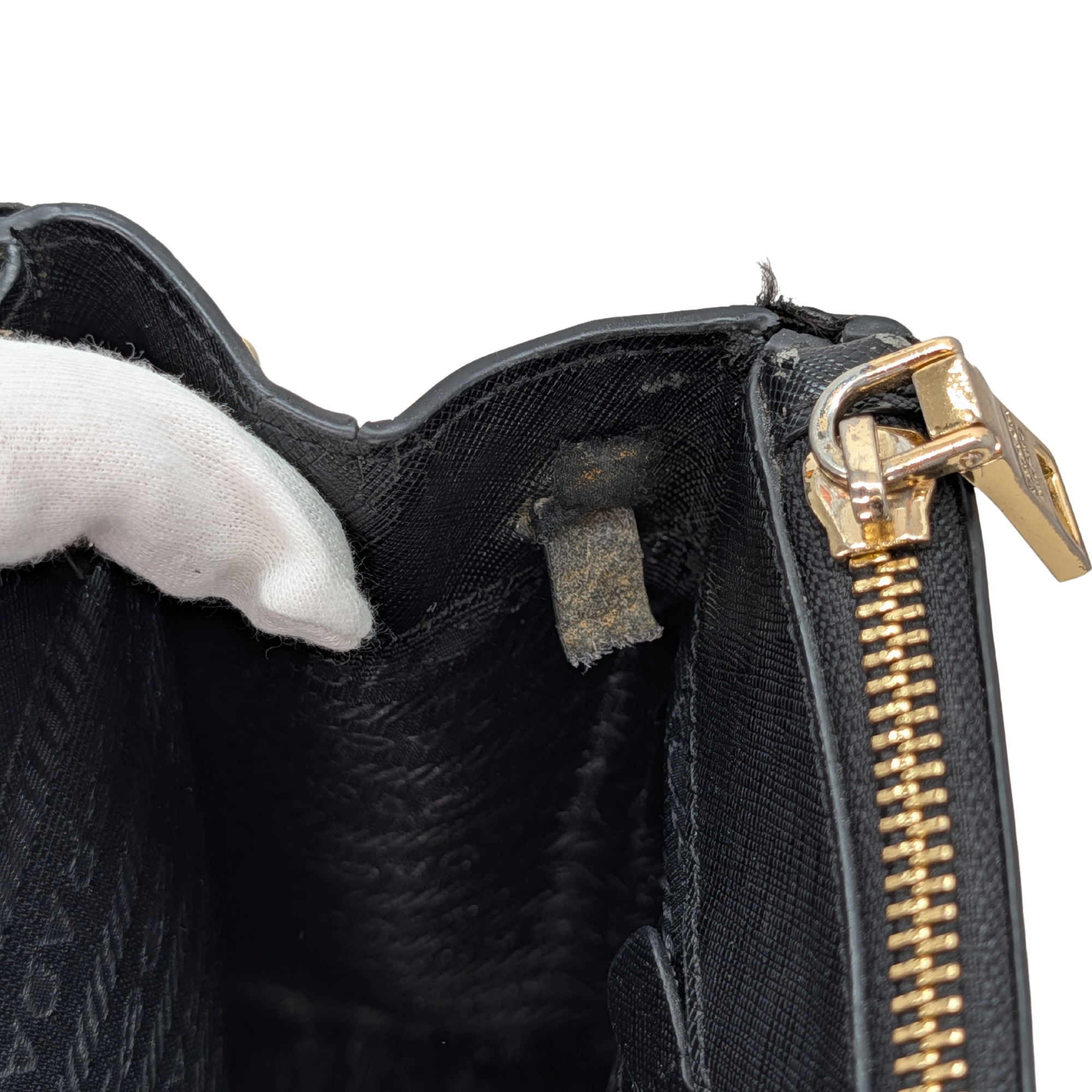 Prada Saffiano Galleria Double Zip Black