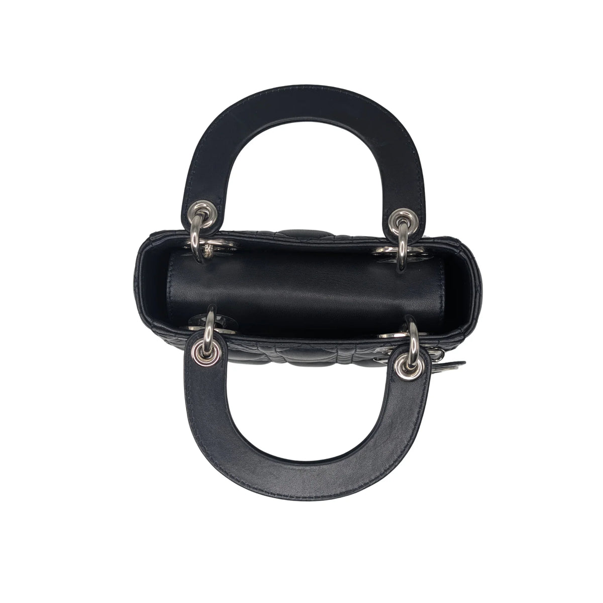 Christian Dior Lady Dior Cannage Mini Handbag Black - Lost Designer