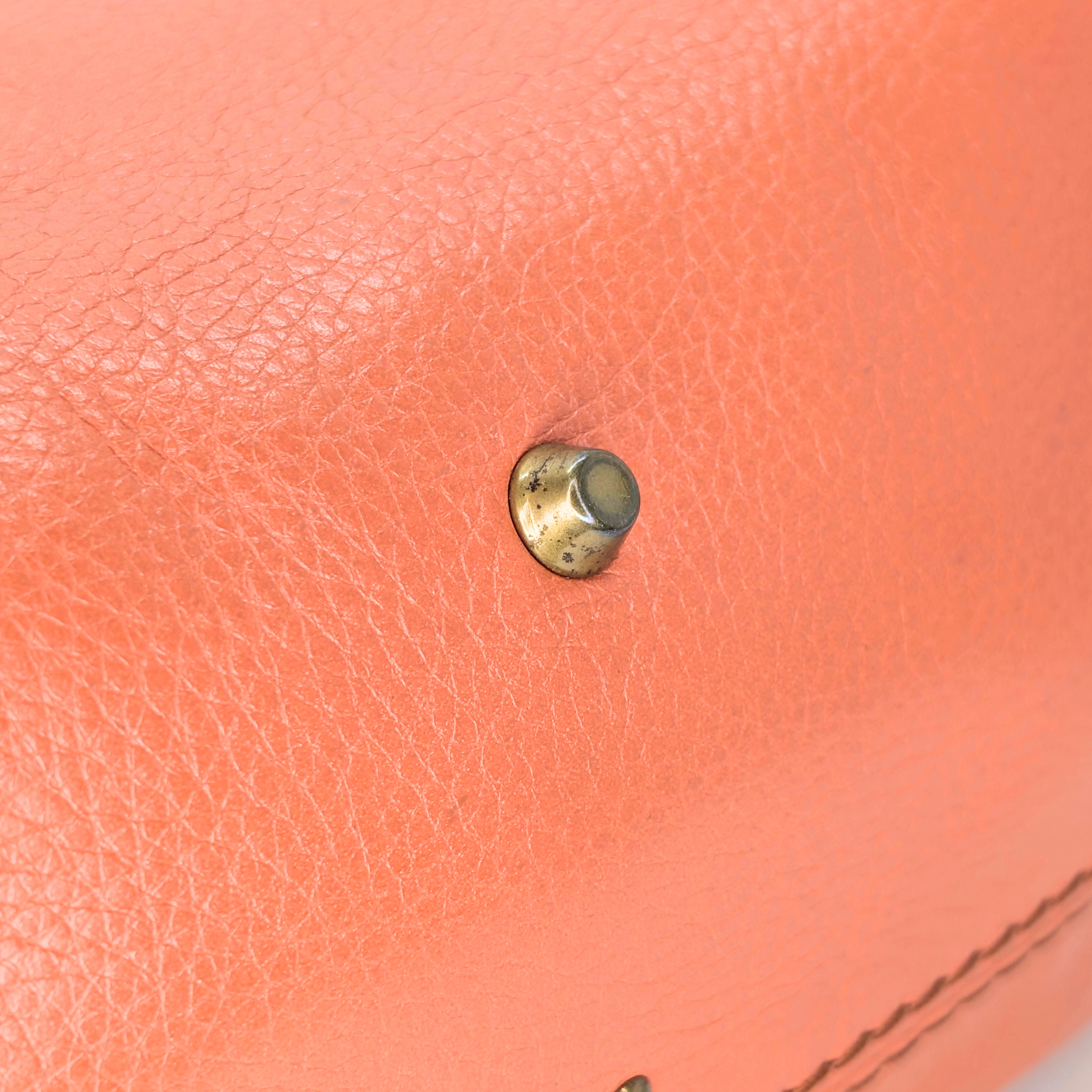 Chloe Paddington Mini Shoulder Bag Leather Coral