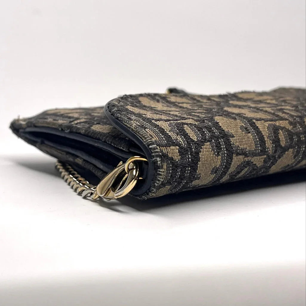Dior Saddle Wallet on Chain Oblique Jacquard Crossbody Bag - Lost Designer