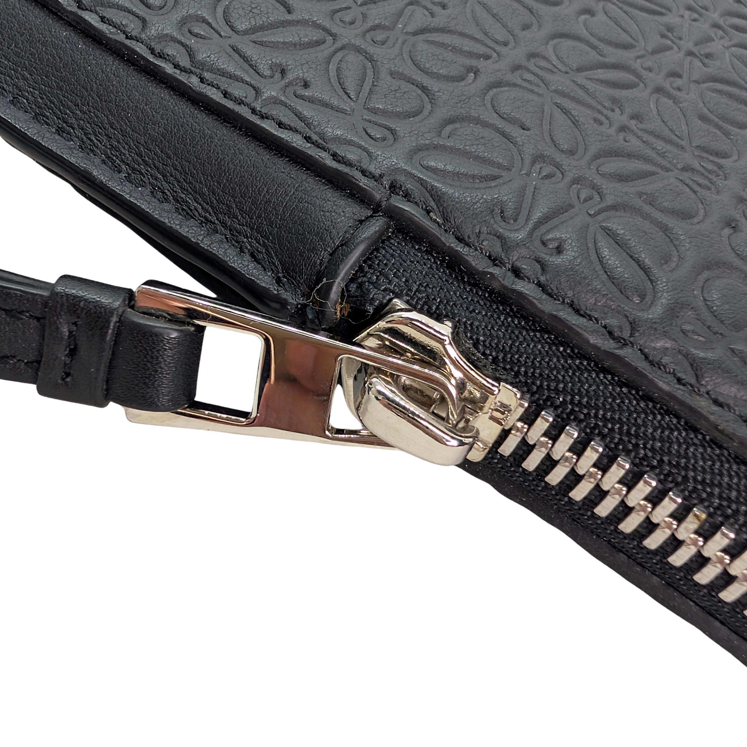 Loewe Anagram Embossed Document Laptop Pouch Black