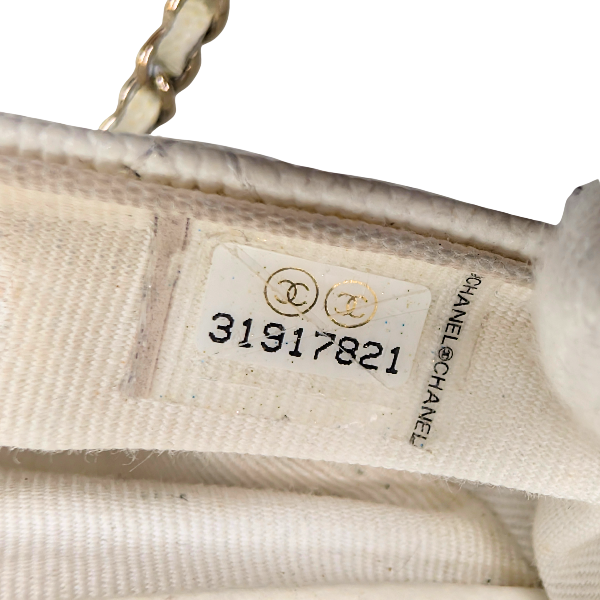 Chanel Quilted Caviar Sunglasses Case Bag White