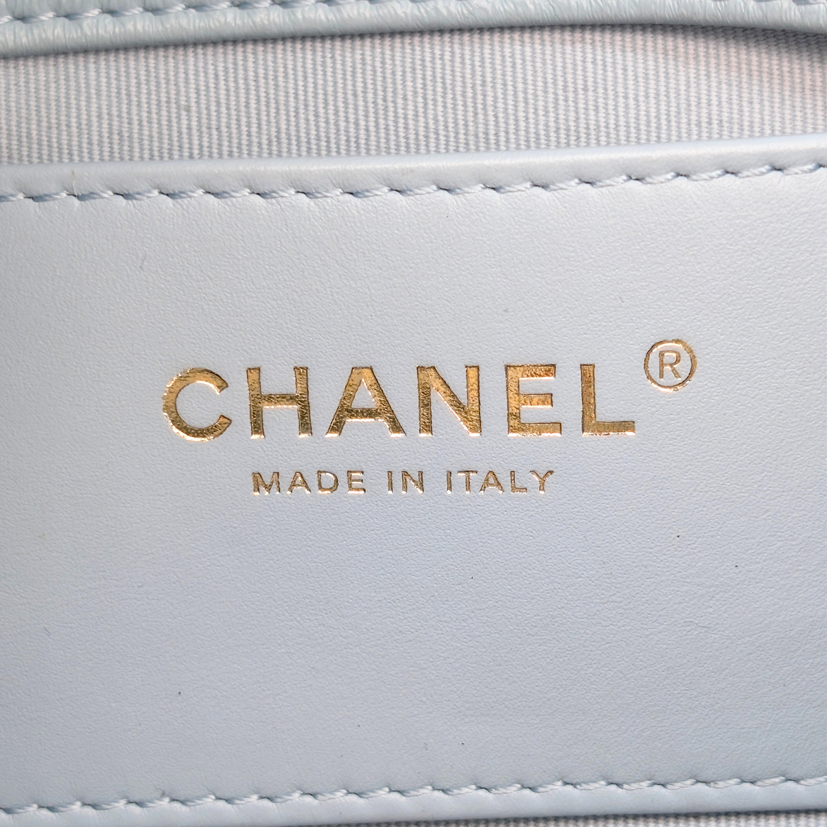 Chanel Quilted Lambskin Leather Mini Flap Bag Powder Blue