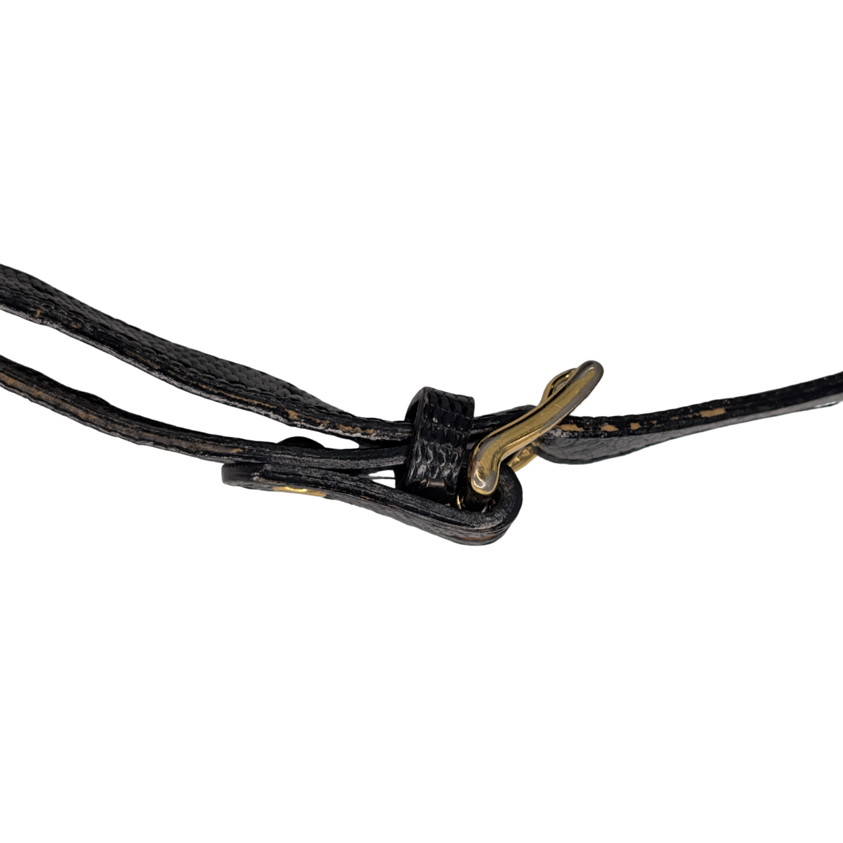 Saint Laurent Black Lizard Embossed Crossbody/Shoulder Bag