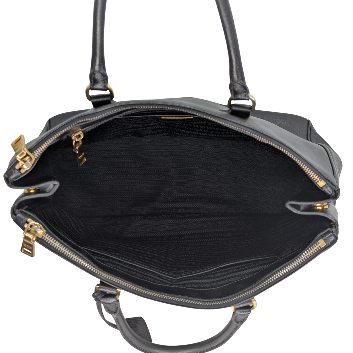 Prada Galleria Large Saffiano Leather Tote Black